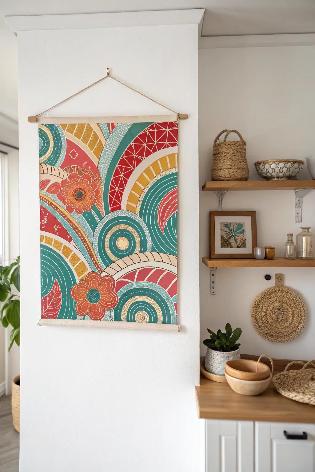 Add a splash of Carnival joy to your home with a Beatriz Milhazes-inspired collage—where vibrant art meets minimalist elegance.