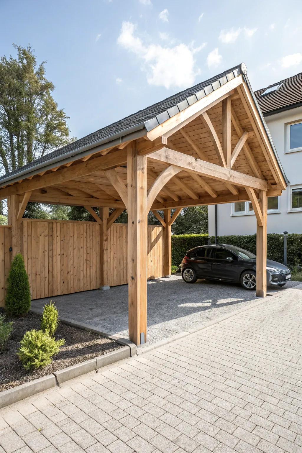 Plan the roof pitch now—your freestanding carport can be solar-ready without a rebuild later.