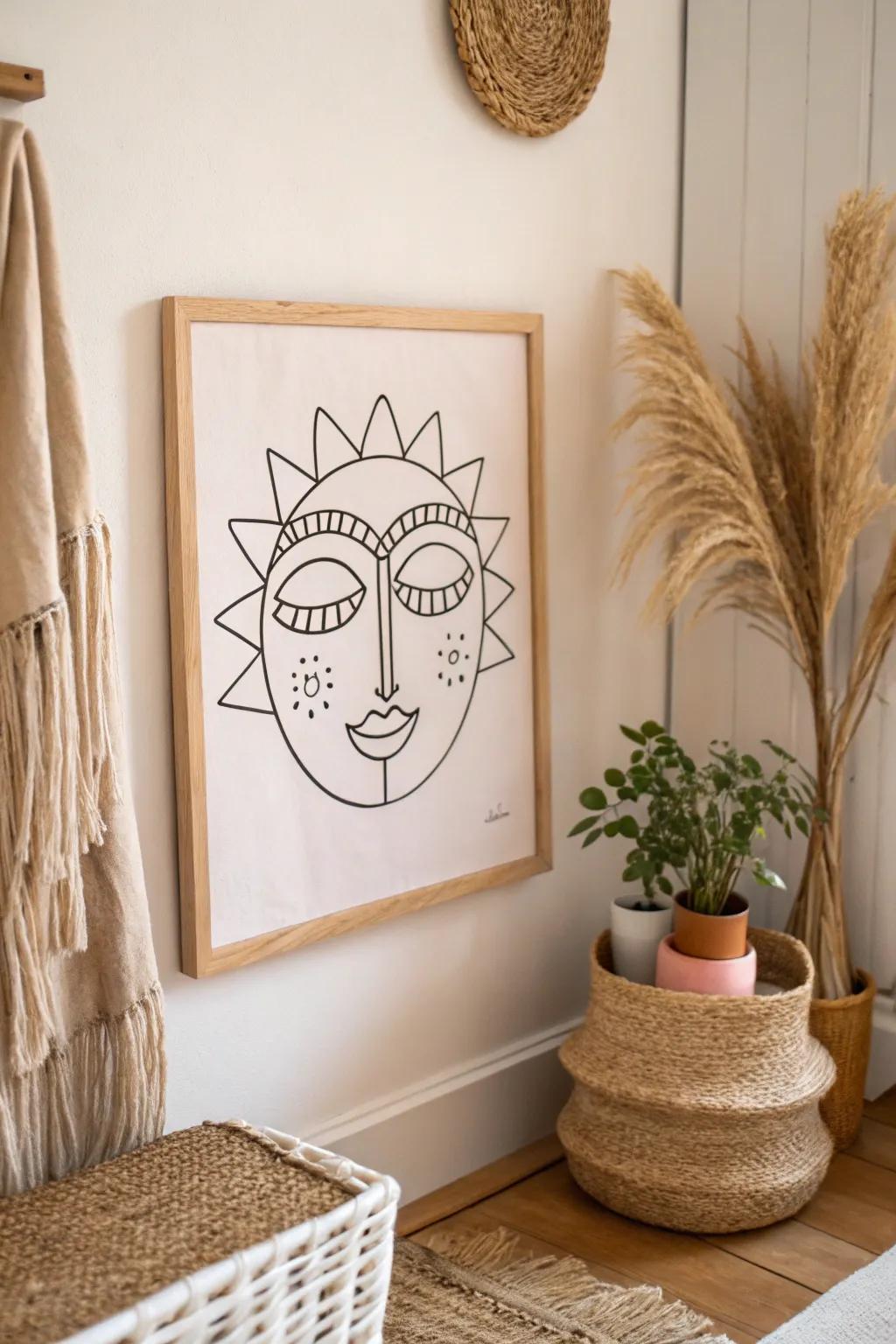 Let your walls smile with playful doodle faces that bring joy and simplicity to any space.