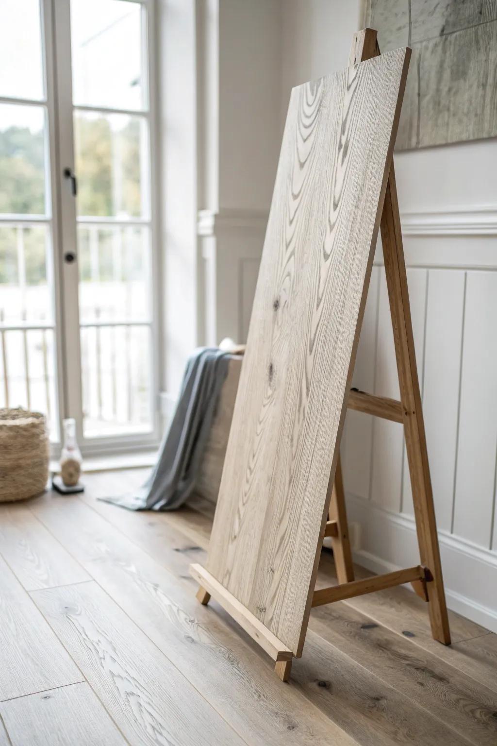 Nordic-style pale oak stain: soft, neutral, and bright for clean modern Scandinavian floors.