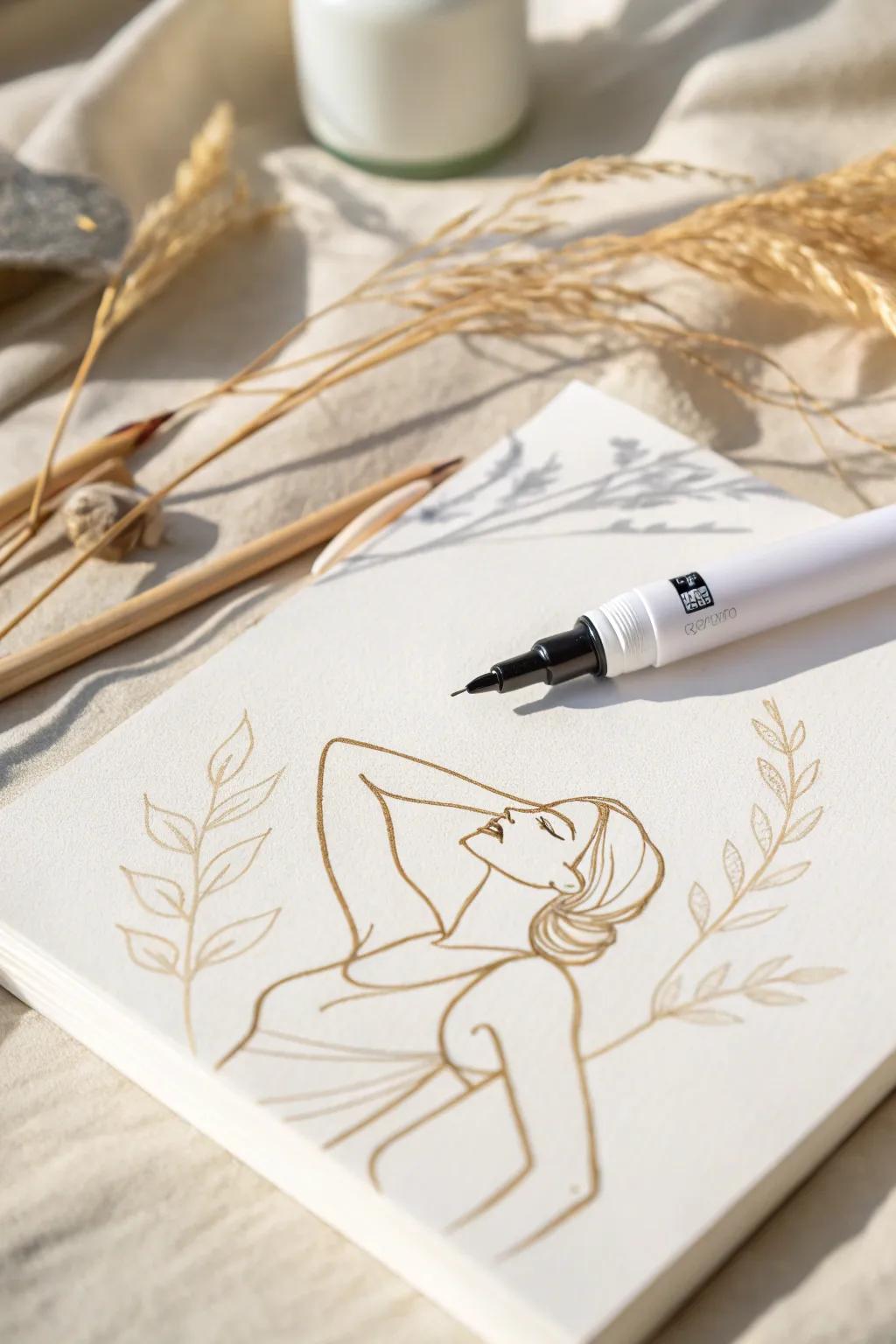 Embrace the art of simplicity with minimalist line art, where less truly is more.