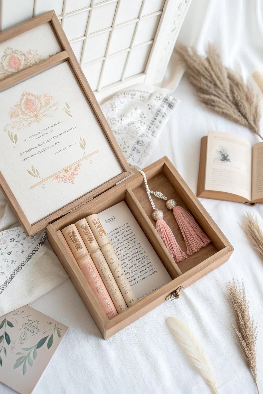 Transform your space into a Bookworm's Haven with a minimalist literary shadow box that celebrates your favorite stories.