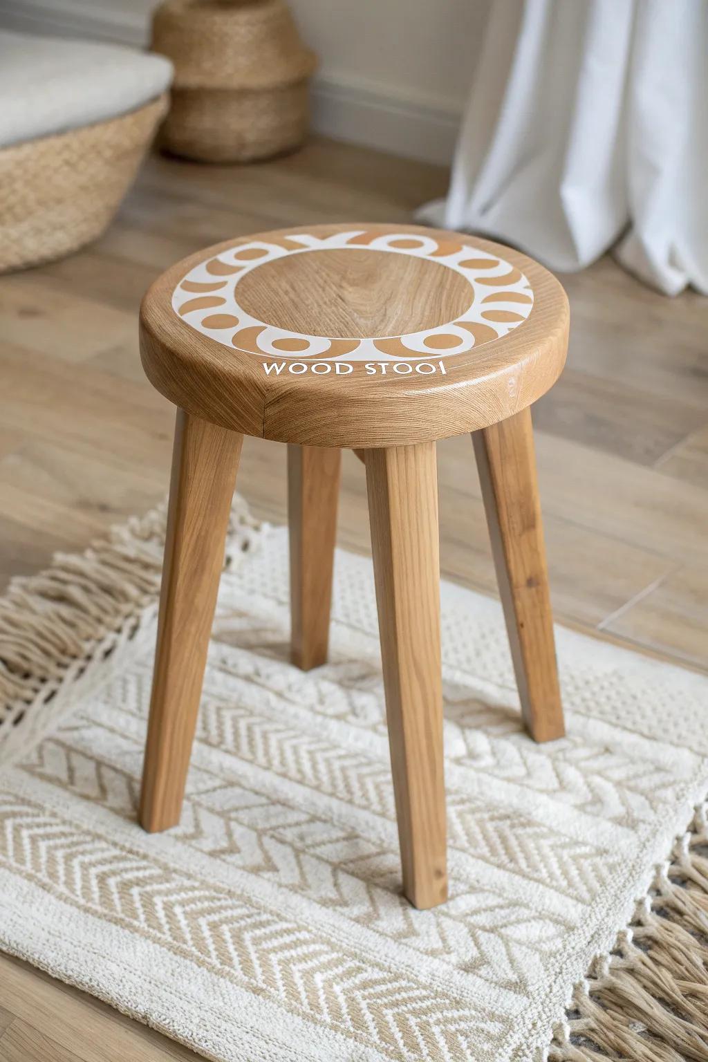 Stencil a simple seat pattern for an easy, custom look—modern, minimal, and beautifully handmade.