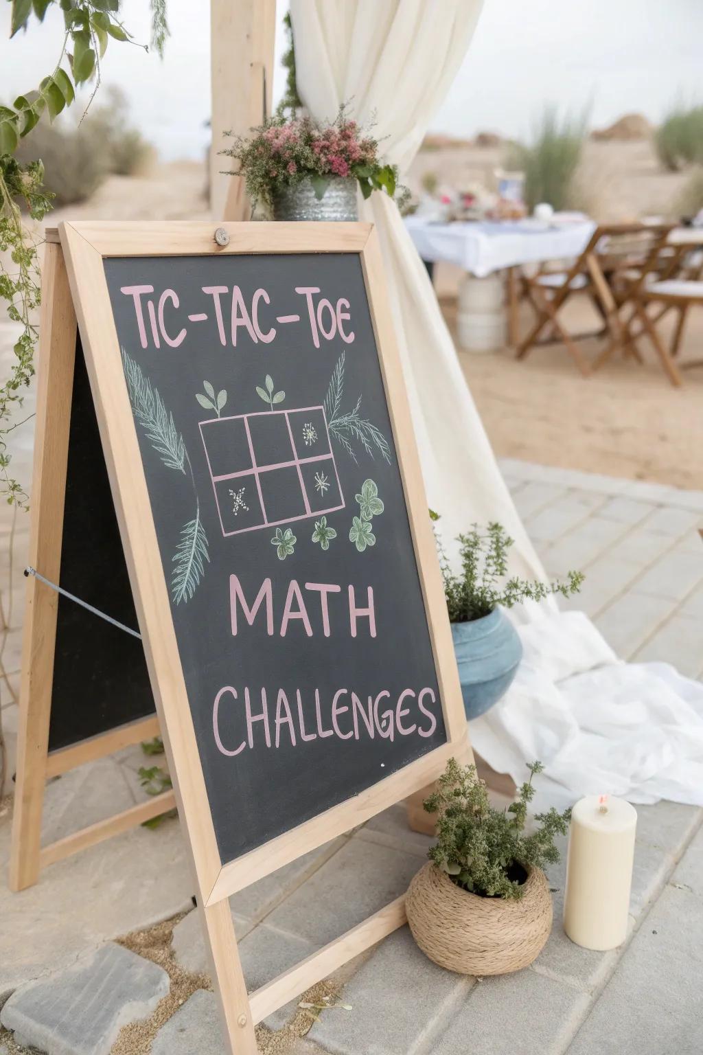 Make learning fun and stylish with outdoor chalkboard games! 🌿📚 #ScandinavianMinimalism #EducationalFun