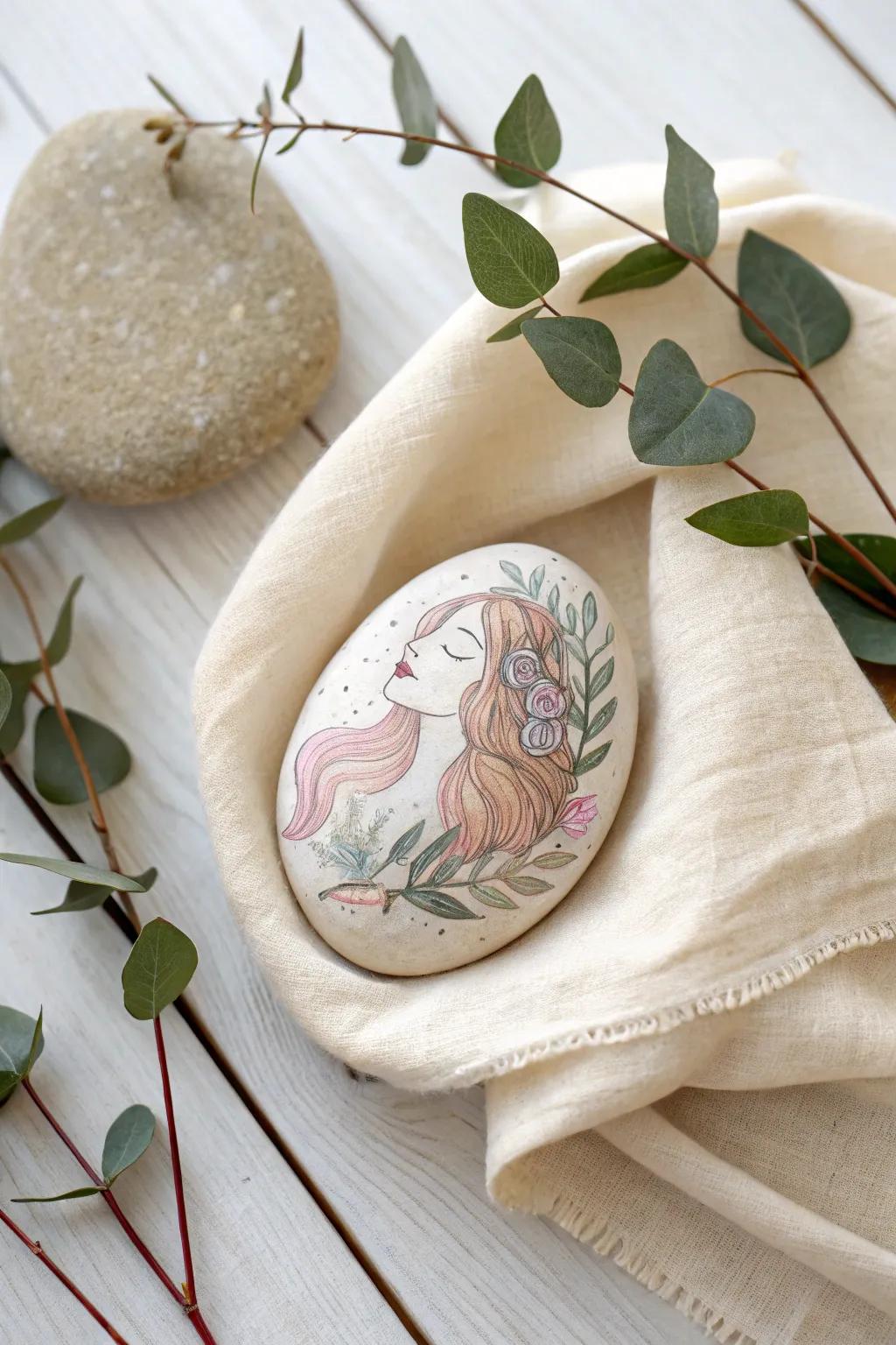 Celebrate your cherished ones with handcrafted rock portraits – a perfect blend of art and nature.