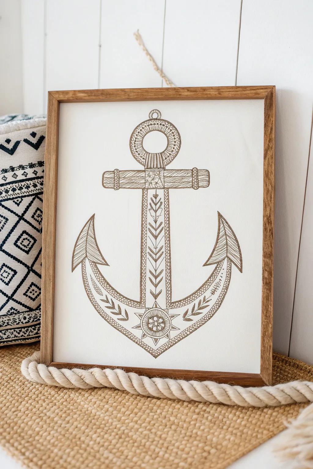 Discover the artistry of tribal patterns in anchor designs, where simplicity meets bold creativity.