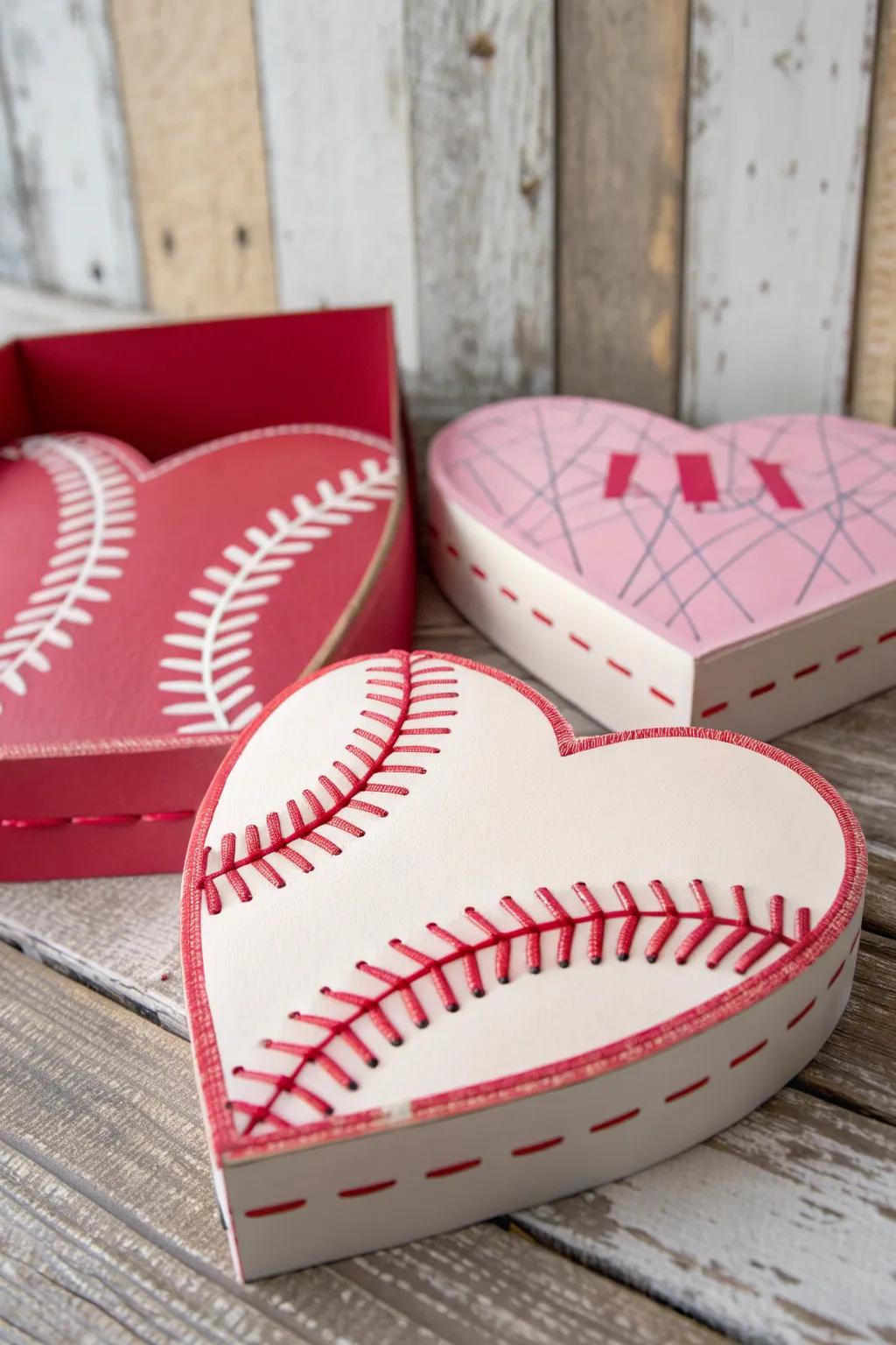 Hit a home run this Valentine's Day with a handcrafted baseball field box, bursting with bold colors and intricate details!