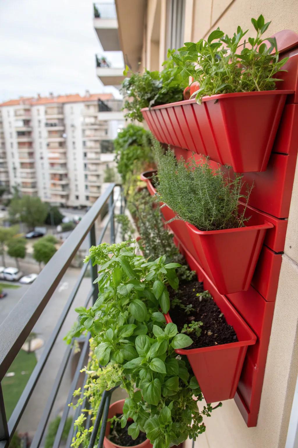 Elevate your space with a stunning vertical herb garden – where urban living meets vibrant greenery.