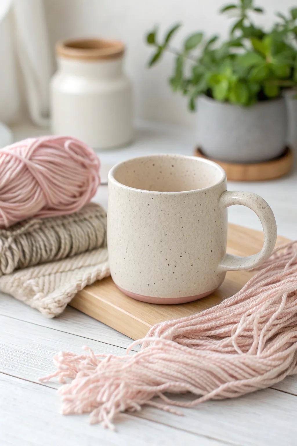 Elevate your knitting space with this chic yarn holder idea!