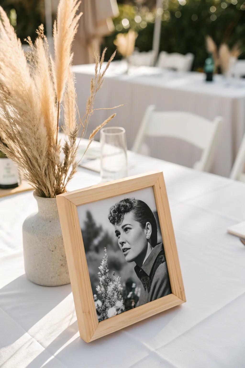 Timeless elegance: A minimalist centerpiece showcasing cinematic history.