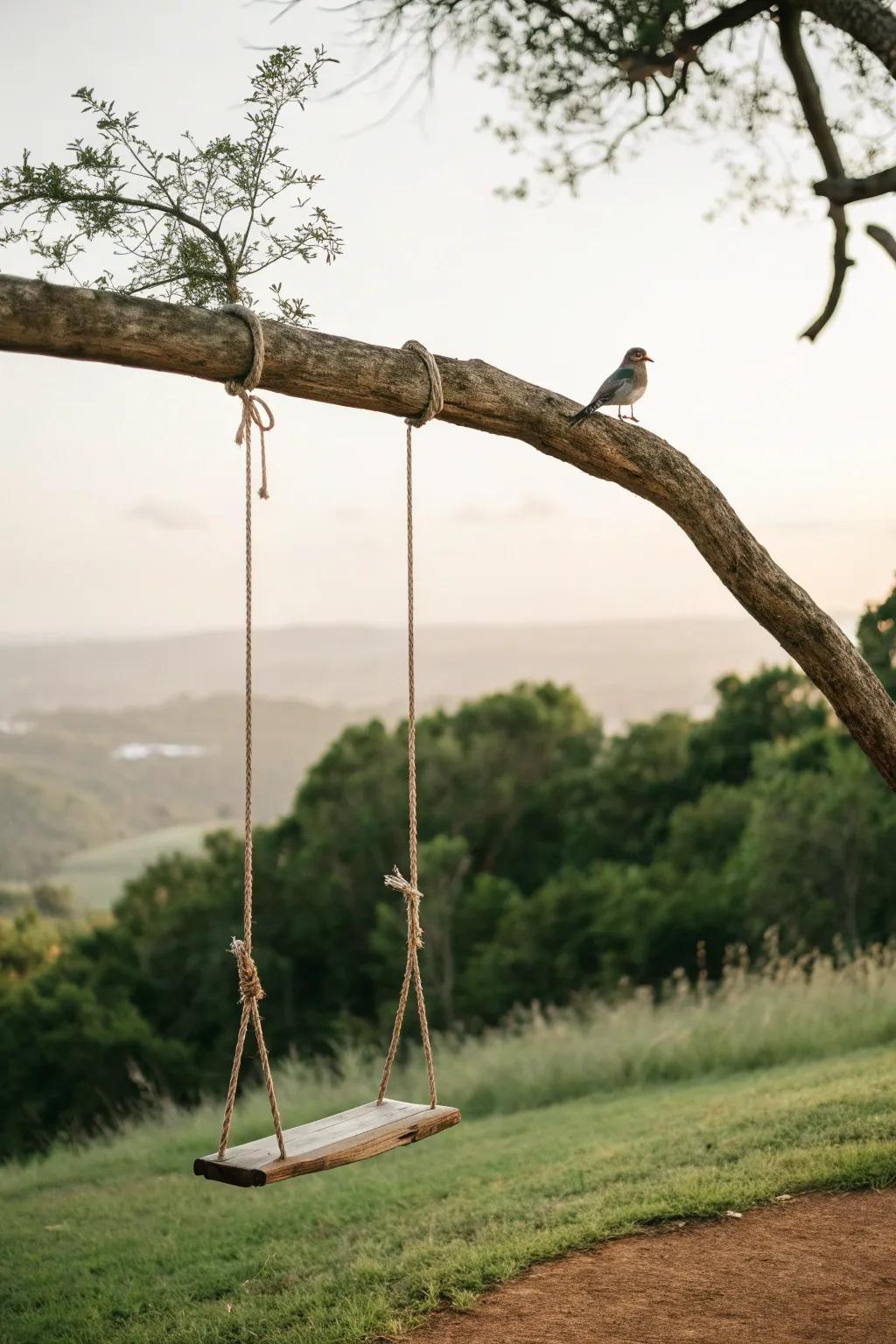 Invite nature closer with this elegant bird perch crafted from a simple branch.