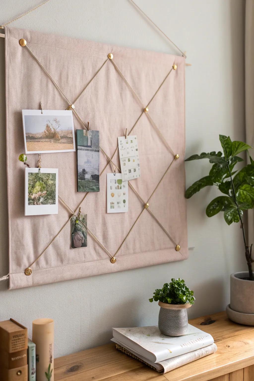Elevate your space with a chic fabric-covered bulletin board—where organization meets style.