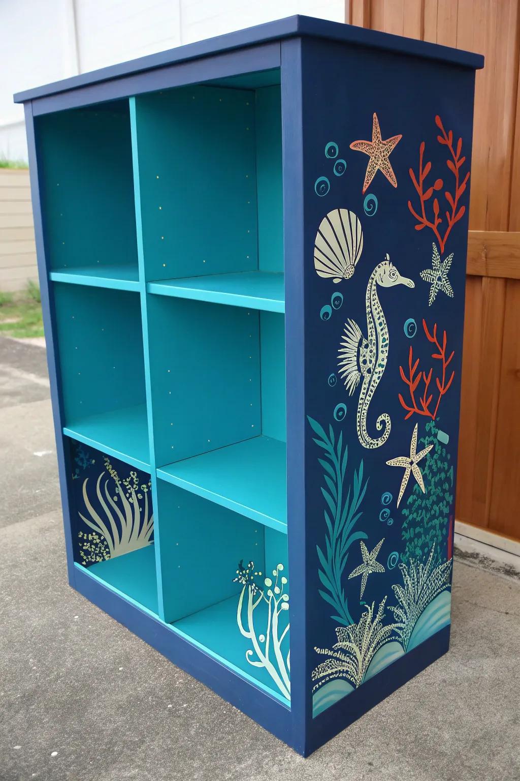 Dive into creativity: Transform your Kallax into an underwater masterpiece.