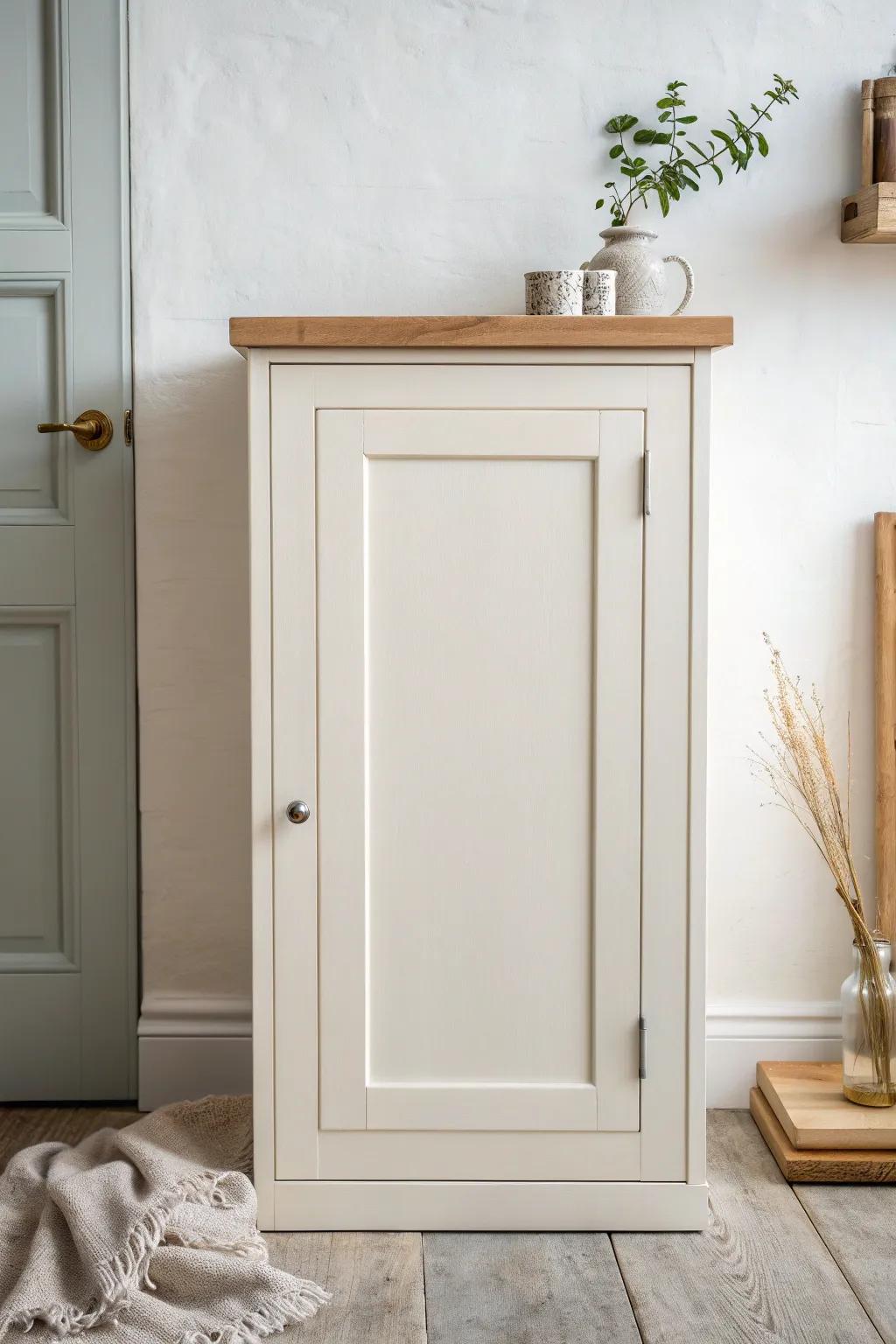 One color, two sheens—matte panels with satin rails for subtle depth and light play.