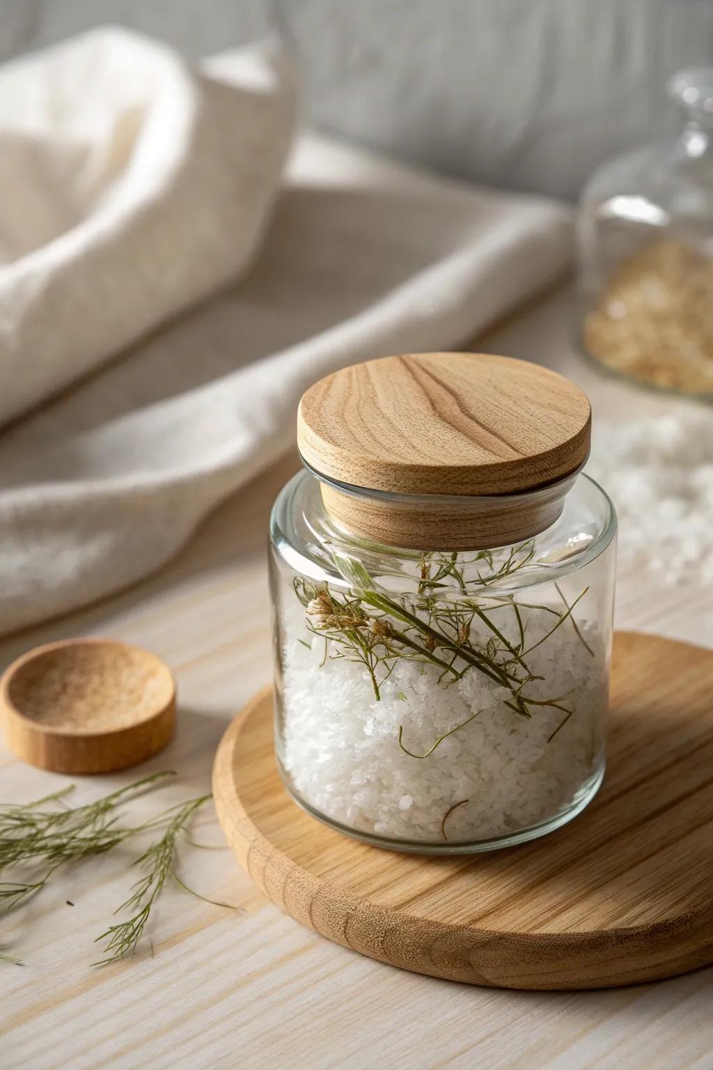 Capture the essence of the coast with this simple yet stunning ocean breeze jar.