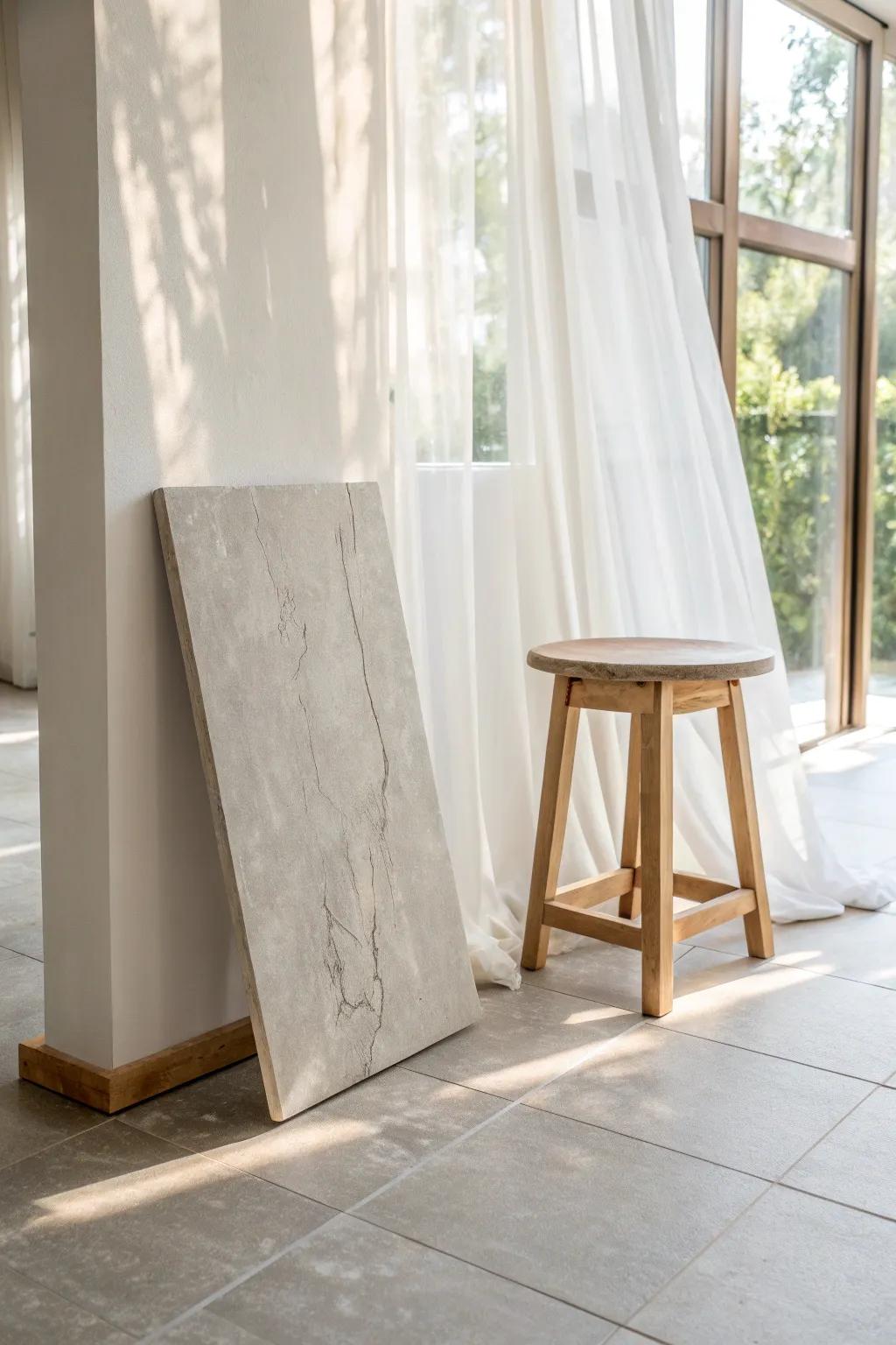 A textured concrete overlay creates a clean, modern sunroom floor—without tearing out the slab.