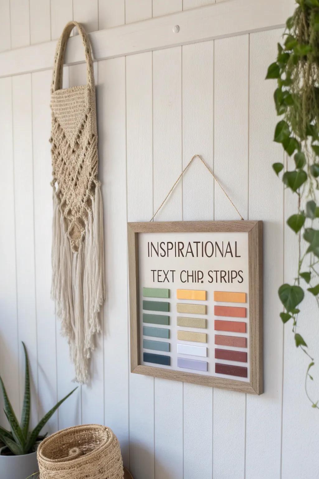 Transform your space with a touch of creativity—paint chip strips that inspire!