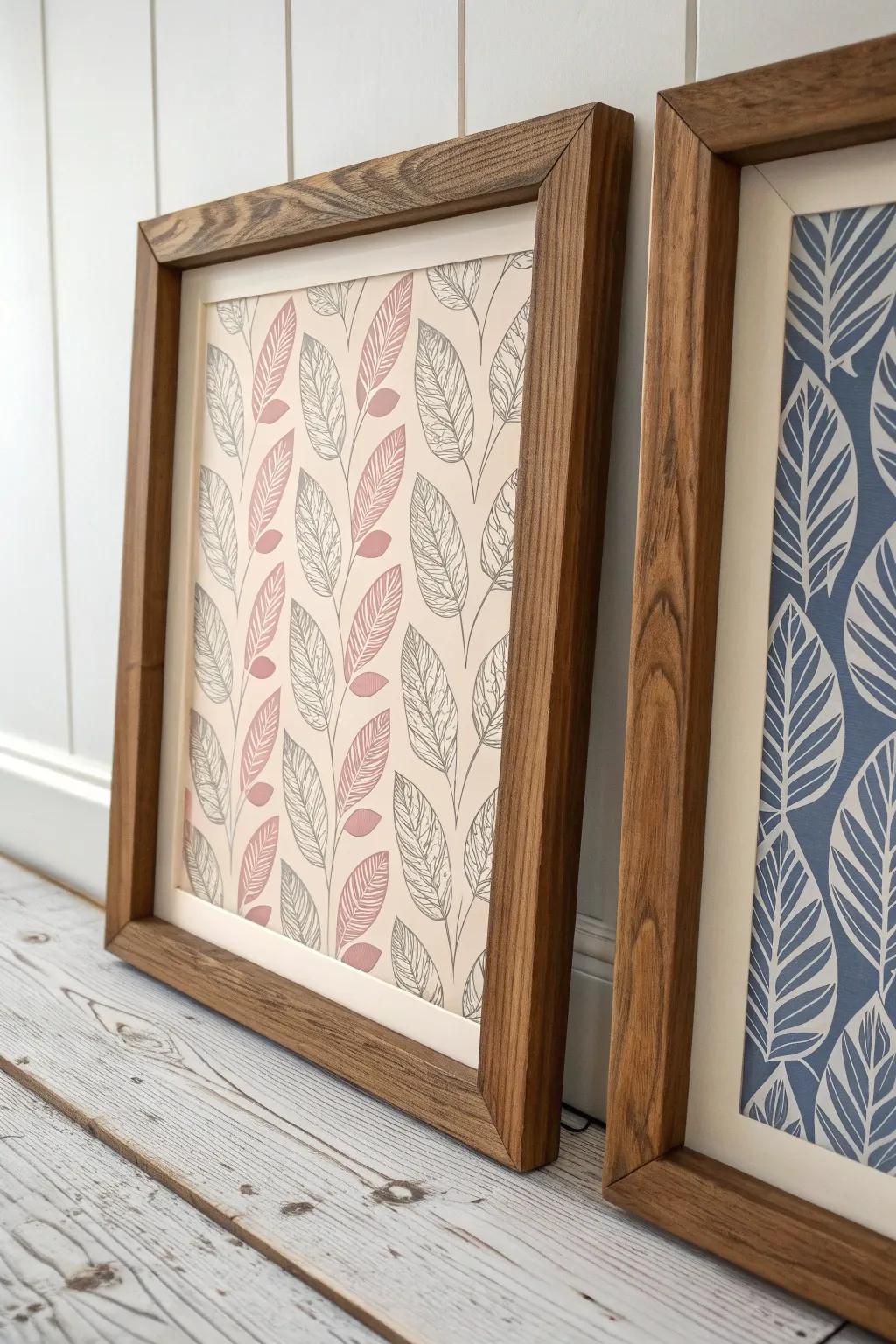 Turn leftover wallpaper into a bold framed panel—simple, chic, and beautifully handmade.