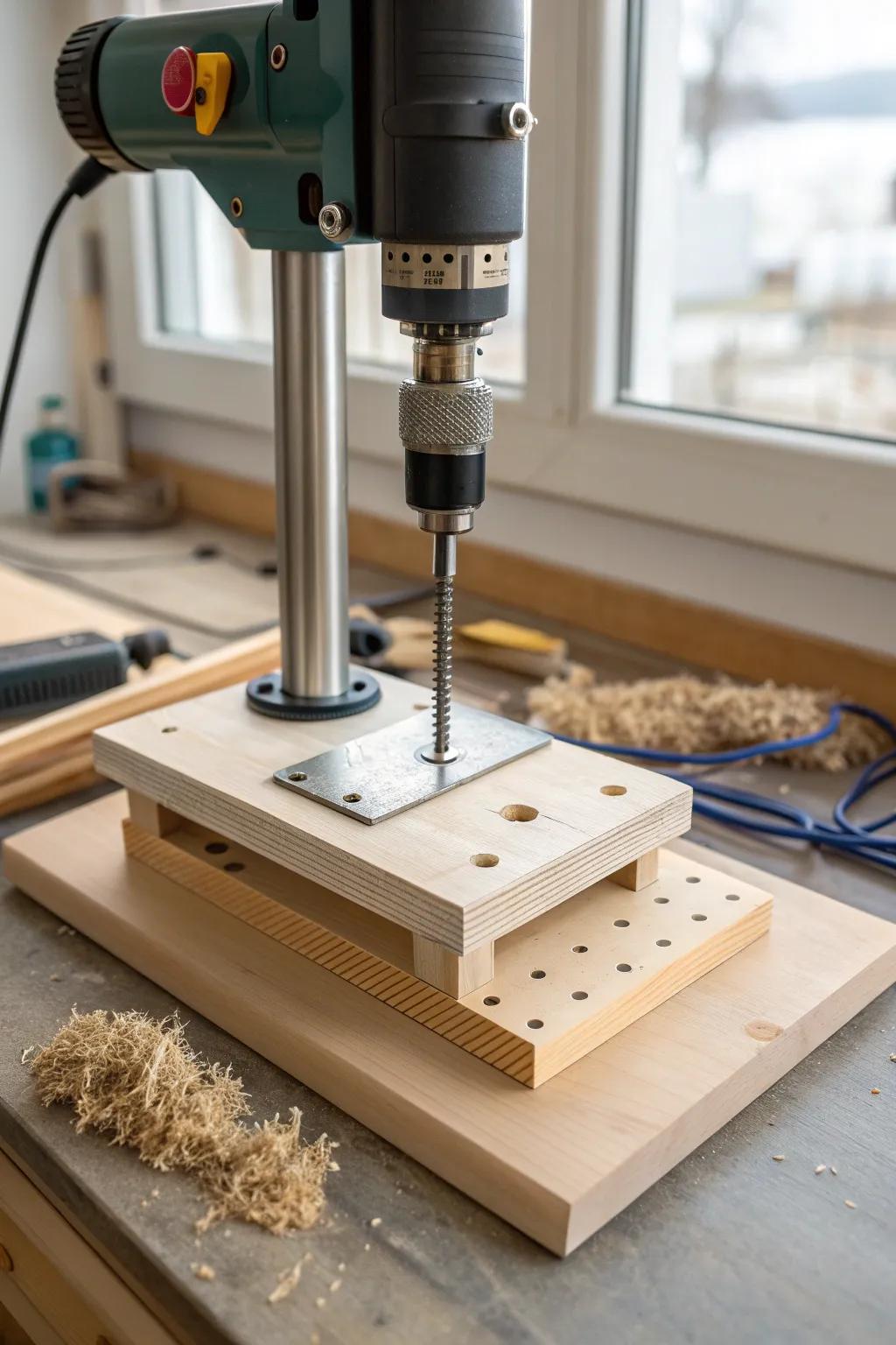 Quick-swap drop-in platforms keep benchtop tools tidy, secure, and ready in seconds.