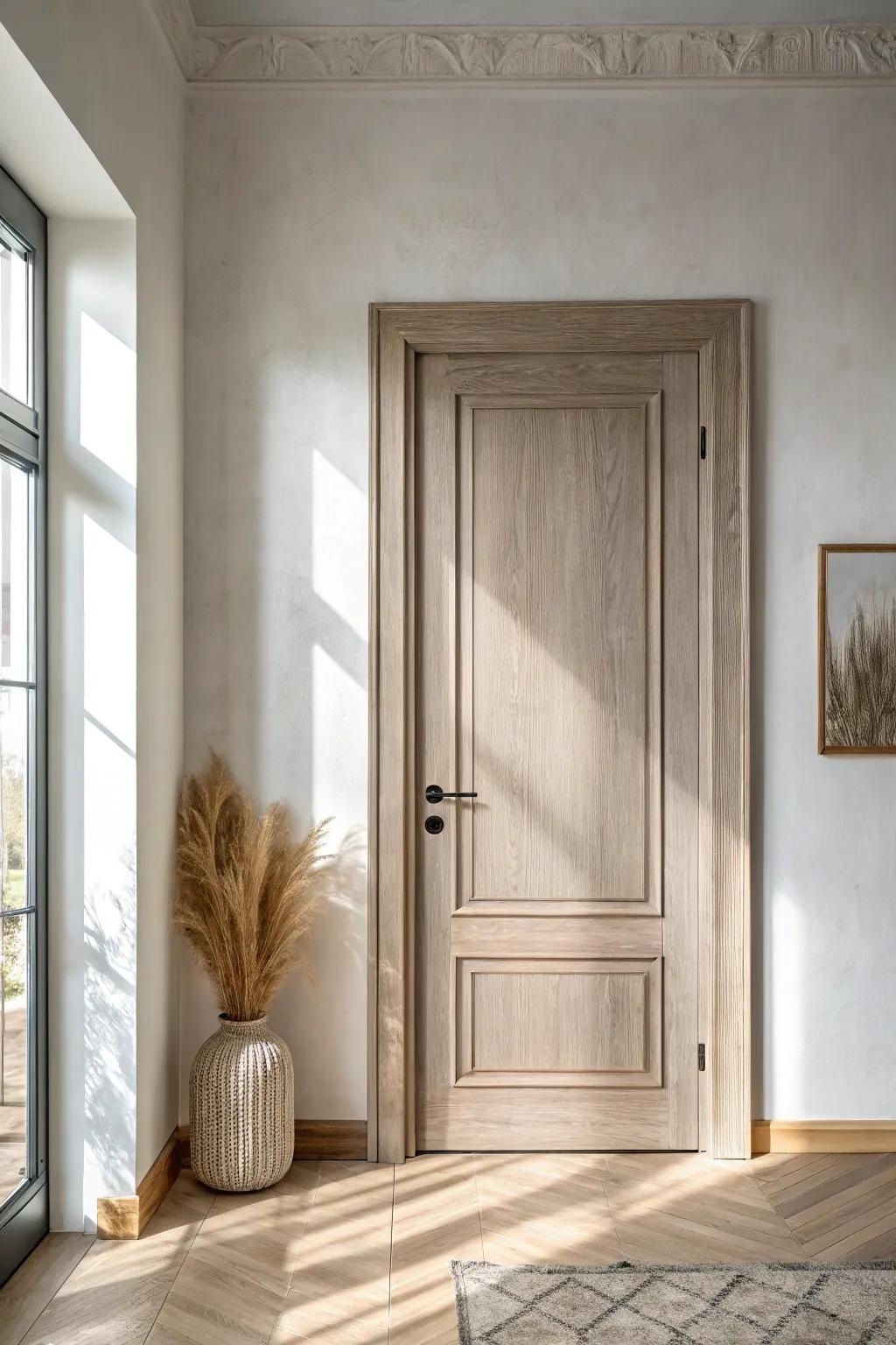 Color-matched baseboards and doors for seamless, calming transitions with a crafted finish.