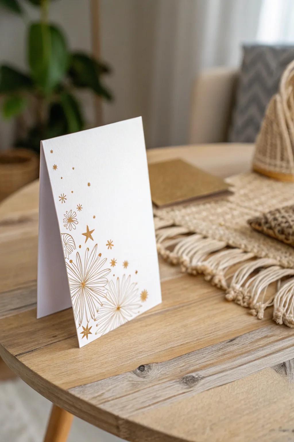Add a touch of sparkle to your cards for understated elegance. ✨