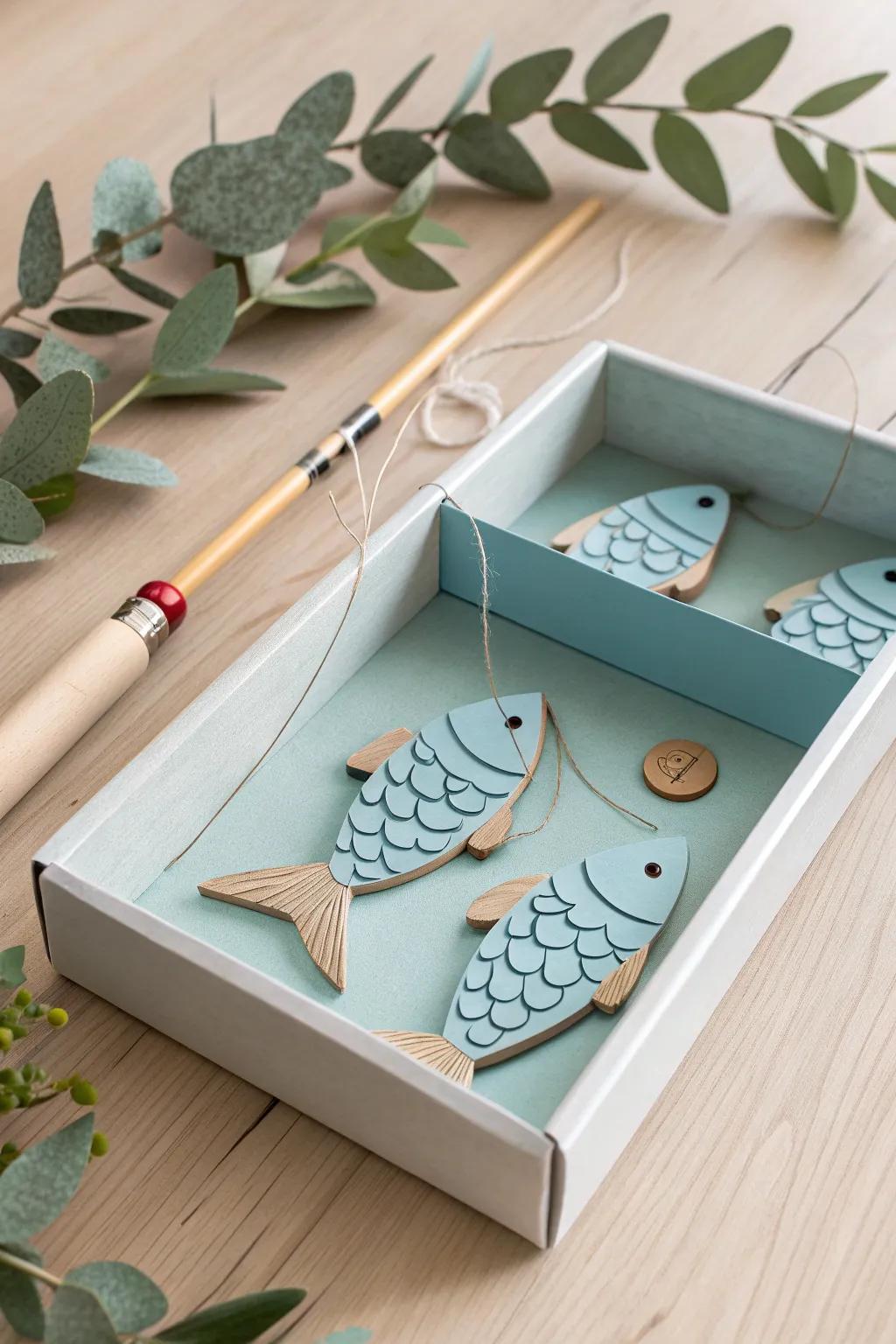Dive into creativity with a charming cardboard fishing game—perfect for playful moments and imaginative minds.