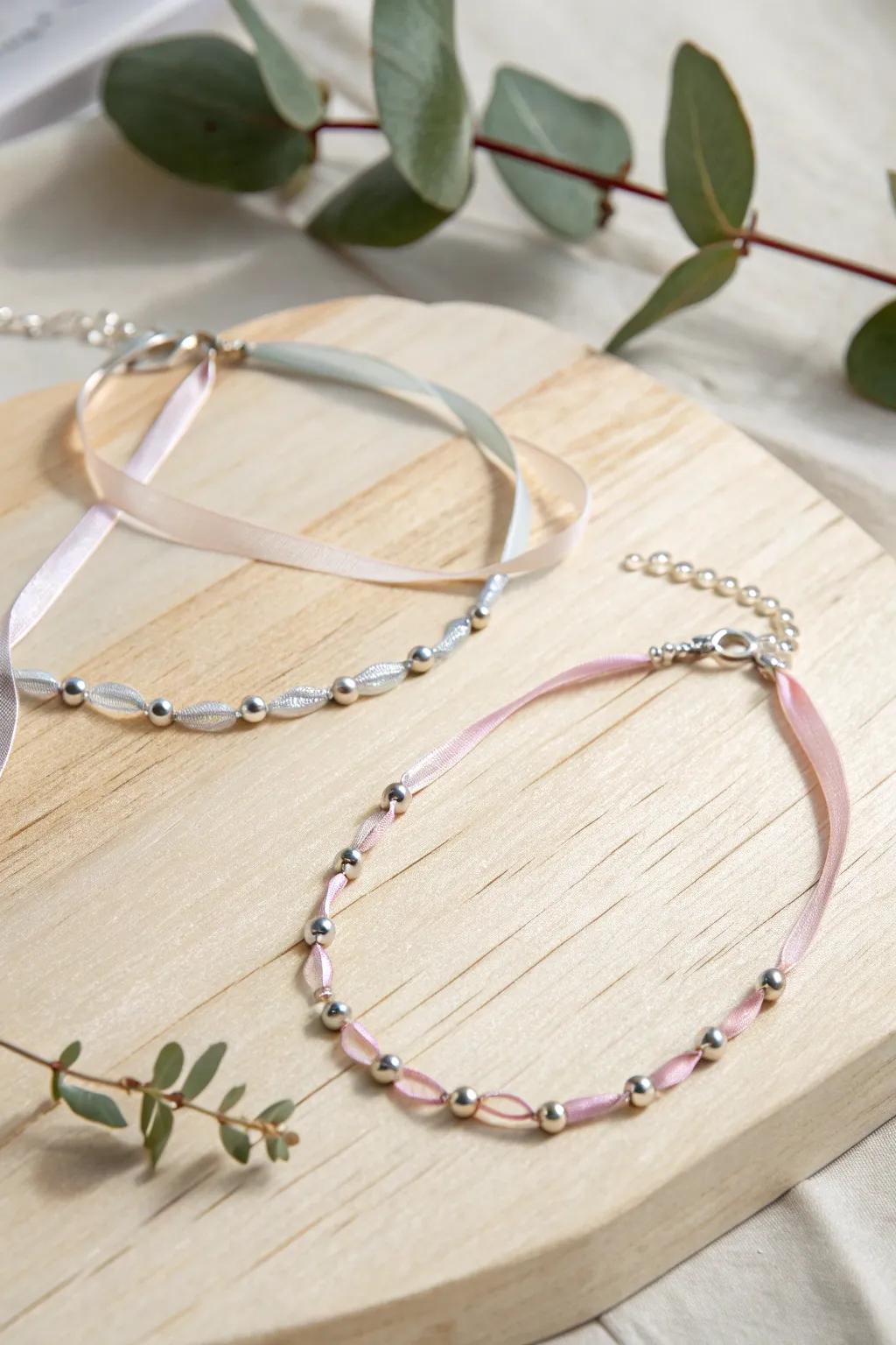 Embrace understated elegance with our Ribbons and Rings anklet – where softness meets structure in perfect harmony. 🌿✨