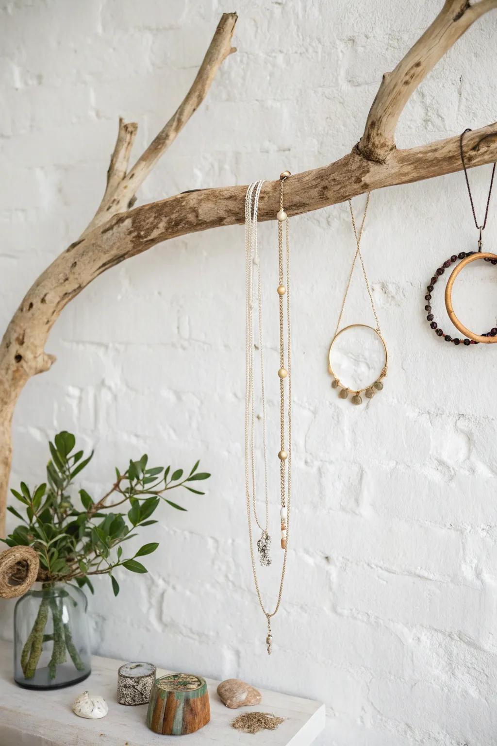 Elevate your style with this chic DIY branch jewelry holder—where nature meets elegance.