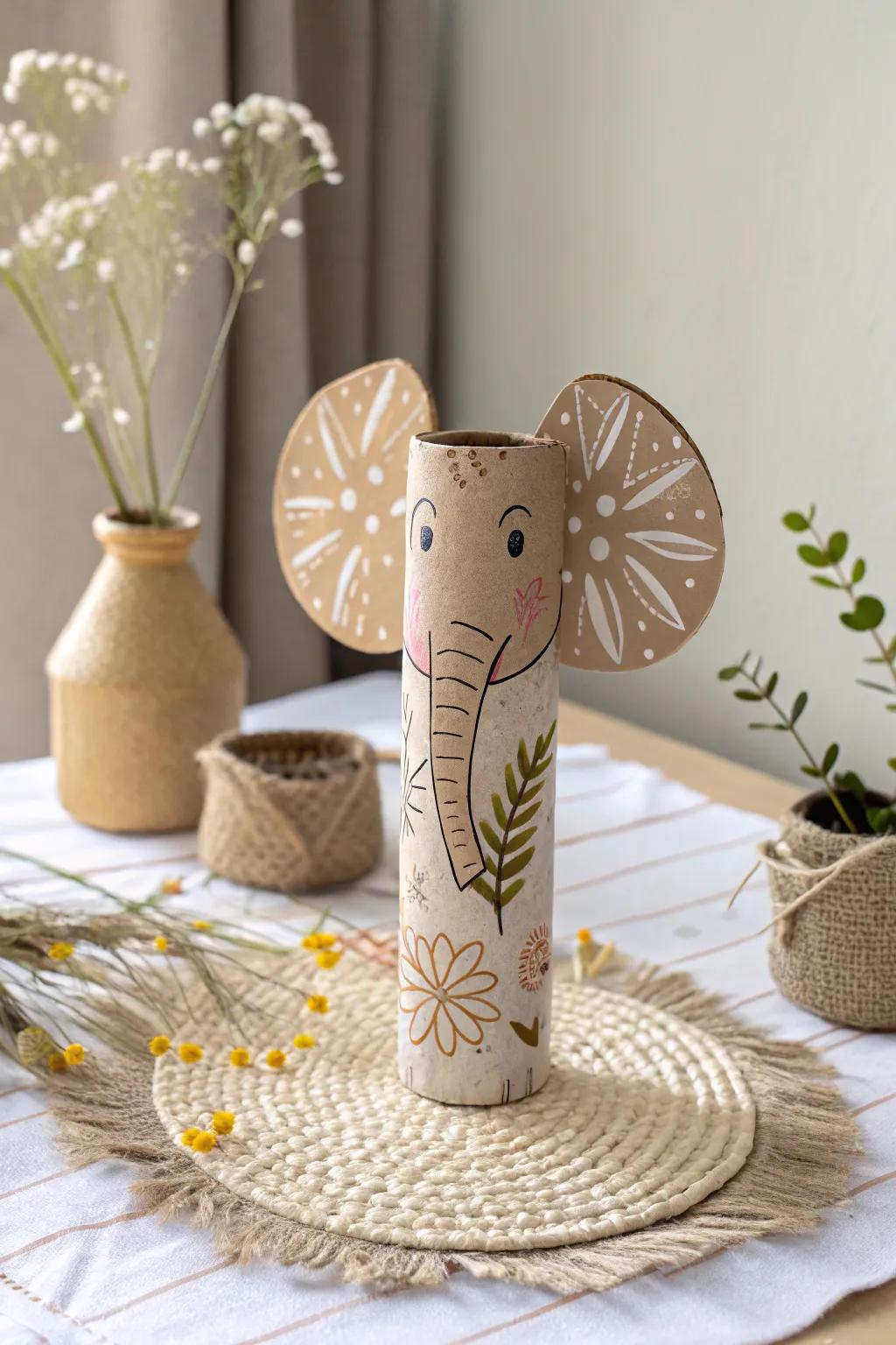 Transform your cardboard tubes into a charming zoo with a touch of creativity and imagination.