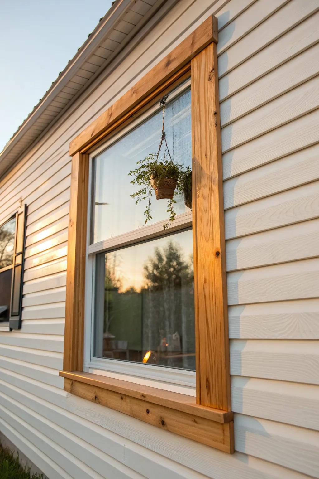 Simple wood exterior window trim that adds crisp shadow lines and instant curb appeal.