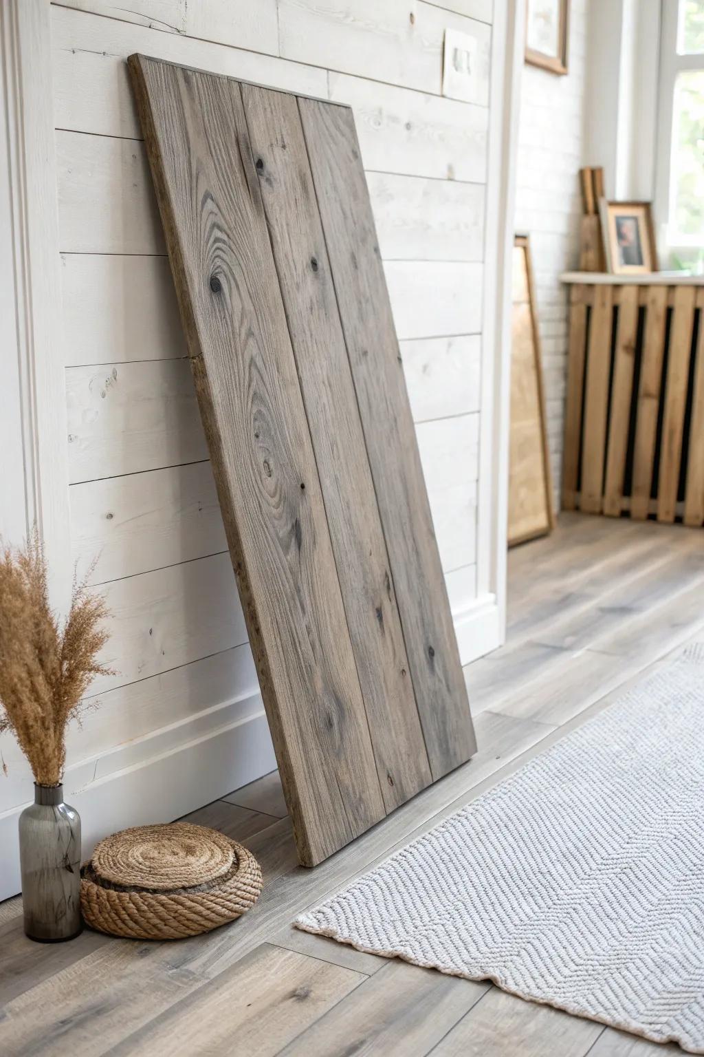 Smoky charcoal on oak: the perfect gray-black that stays fresh and hides everyday scuffs.