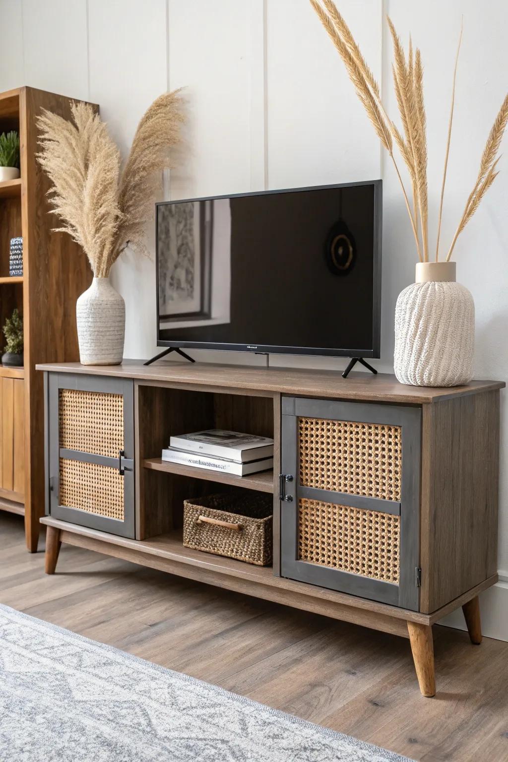 A soft ombre fade from deep charcoal to creamy white turns shelving into a true statement.