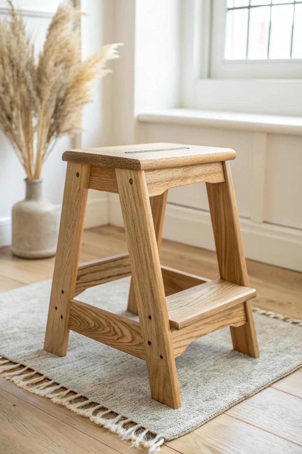 Build-it-proud: a sturdy DIY step stool project that looks beautiful and feels rock-solid.