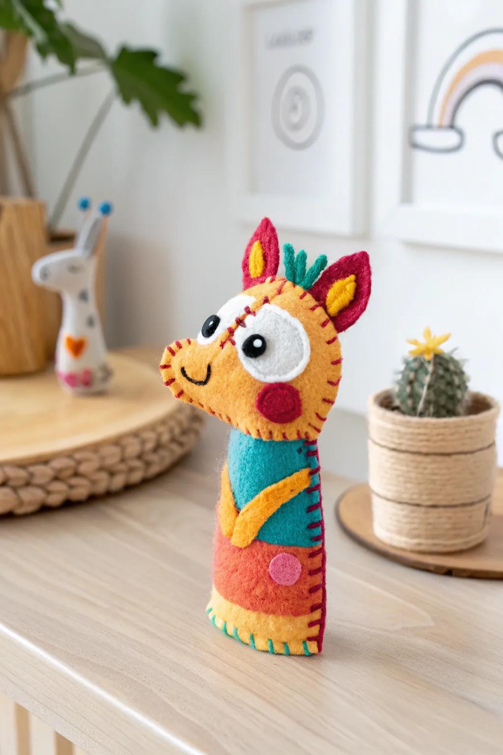 Delight in the joy of handmade creations with vibrant finger puppets that spark endless stories and smiles.