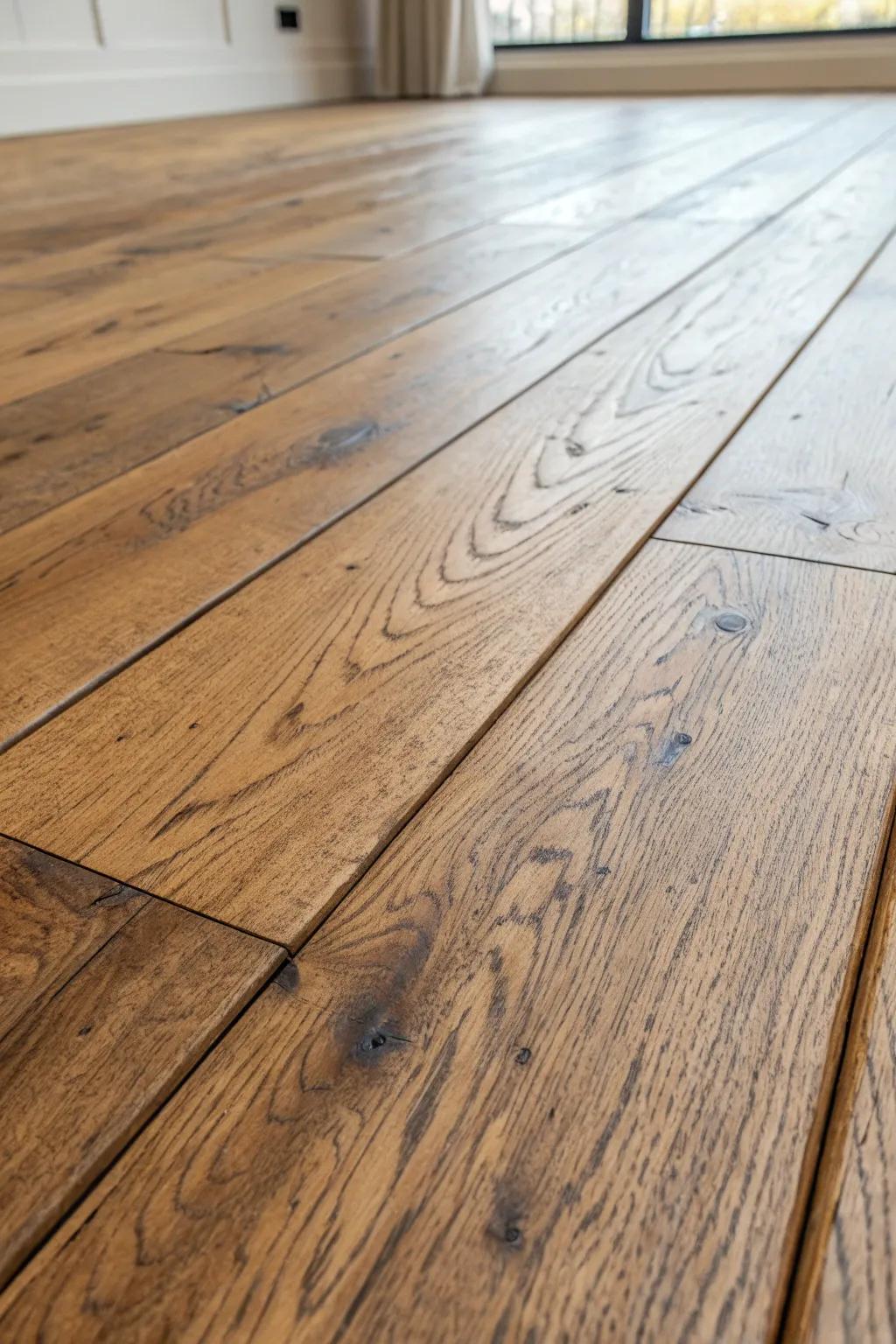 A slim smoky epoxy “river” inlay turns simple wood planks into a modern farmhouse showpiece.