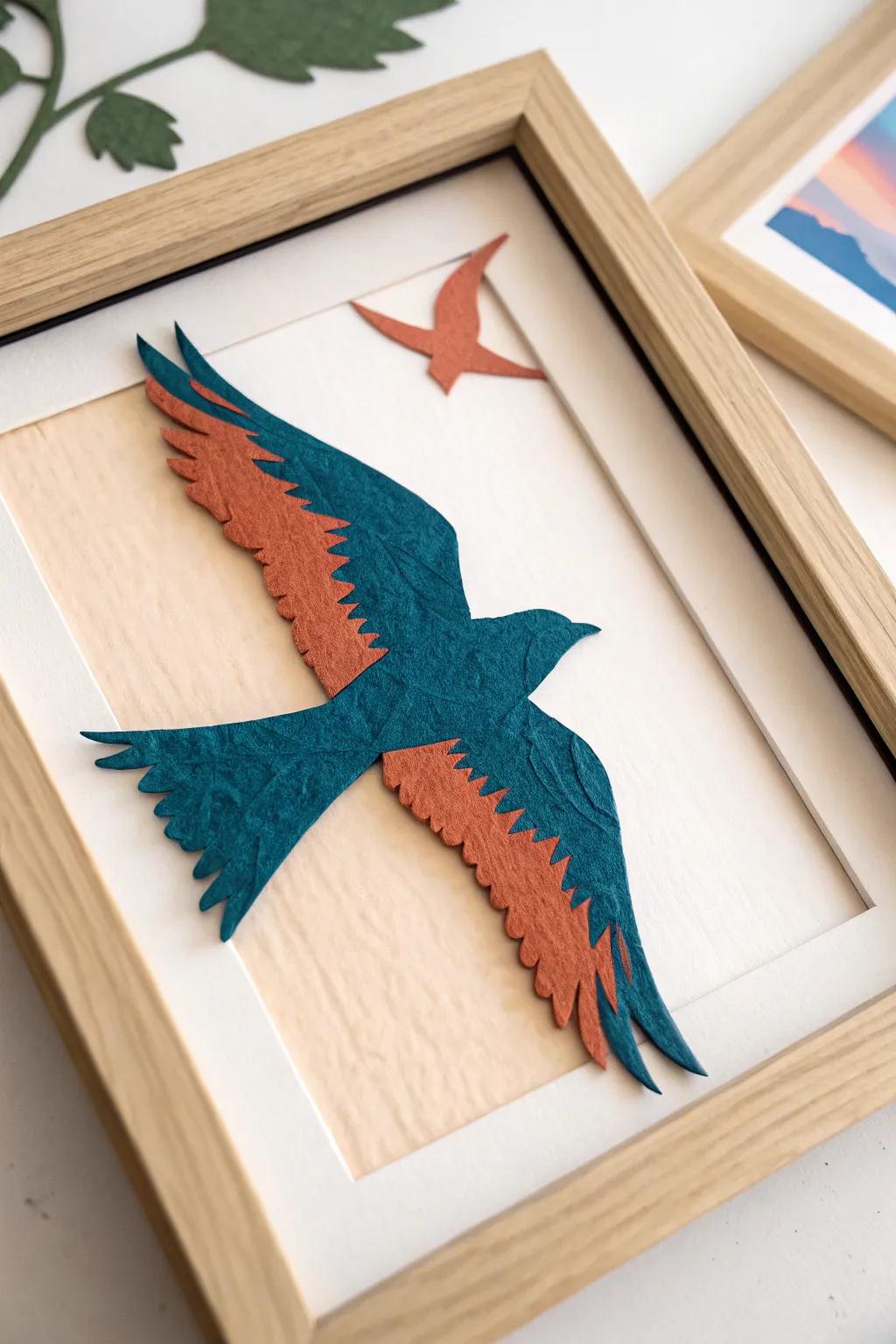 Elevate your space with this stunning silhouette bird art, where bold colors meet minimalist elegance.