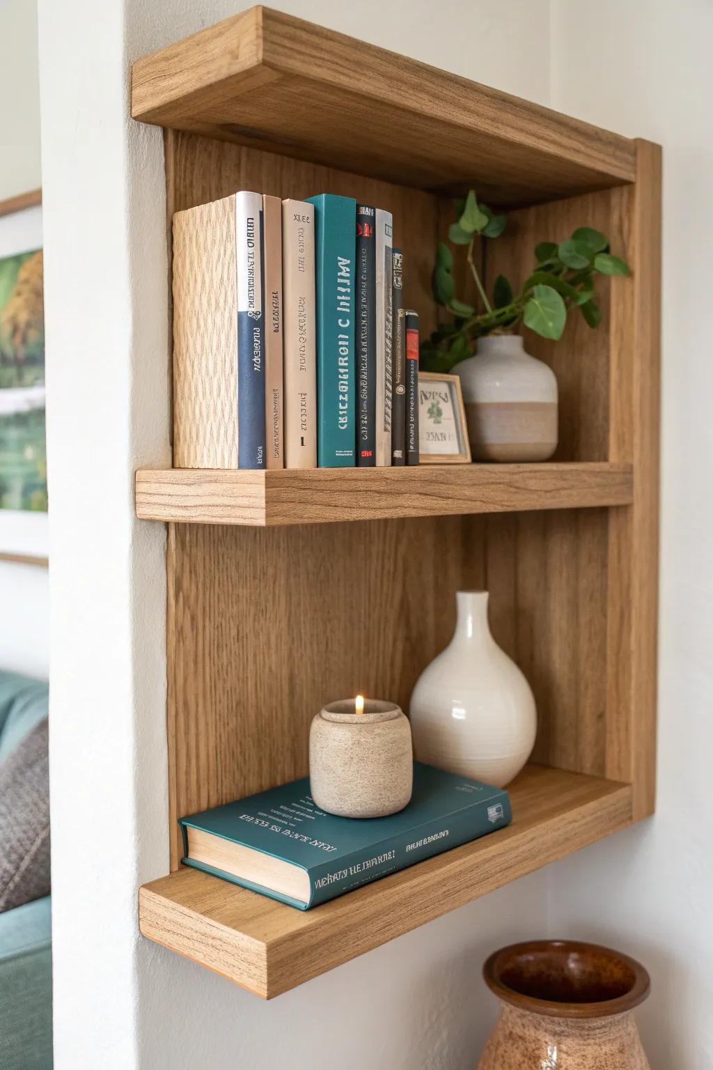 Style a corner shelf: light inside, bold outside—instant reading sanctuary vibes at home.