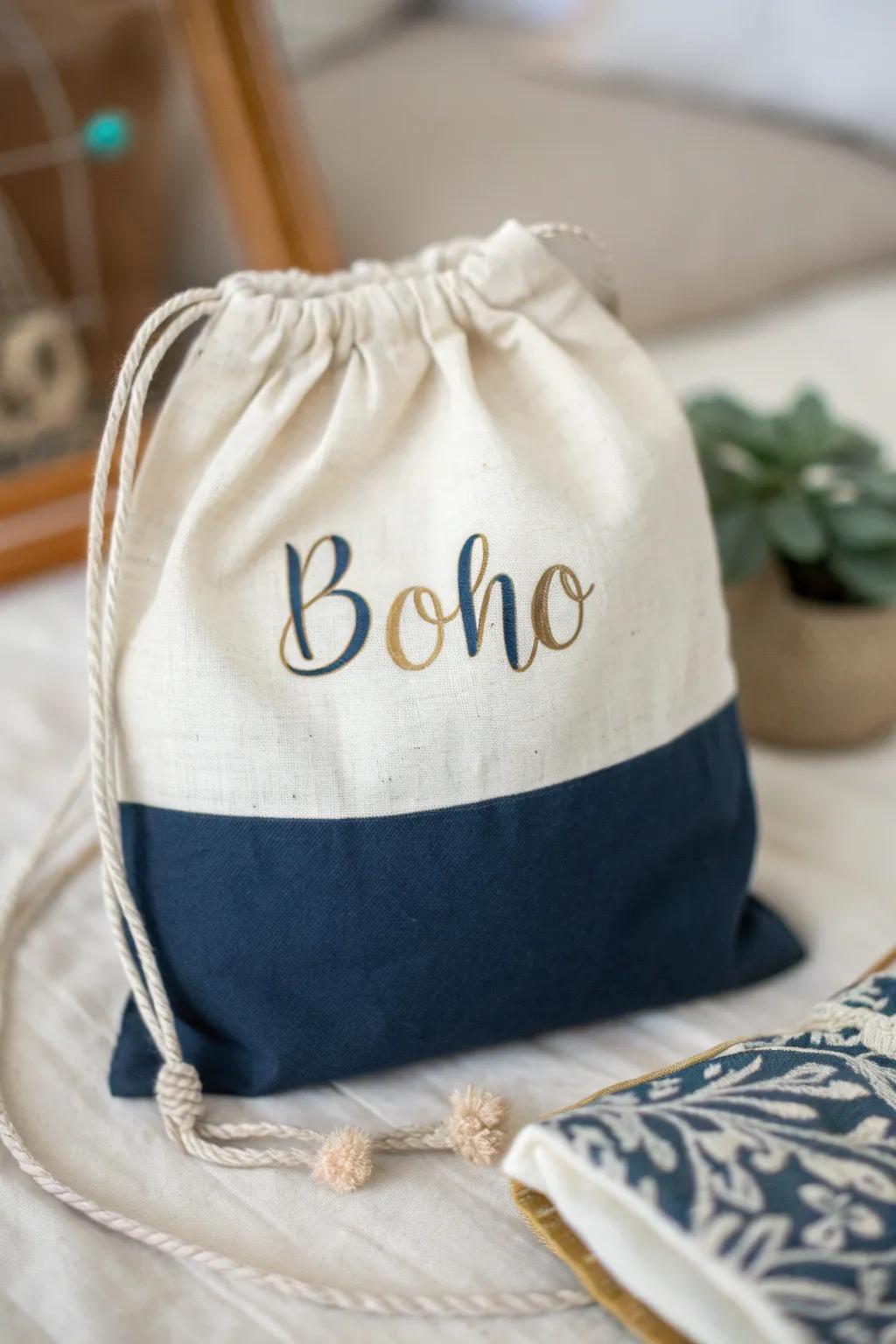 Add a personal touch to your gifts with these elegant, custom-printed cloth bags—where simplicity meets style.