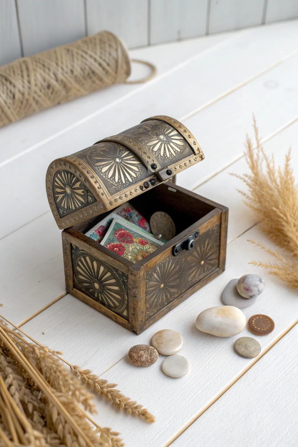 Unlock the adventure with a DIY treasure chest raffle box – where excitement meets elegance!