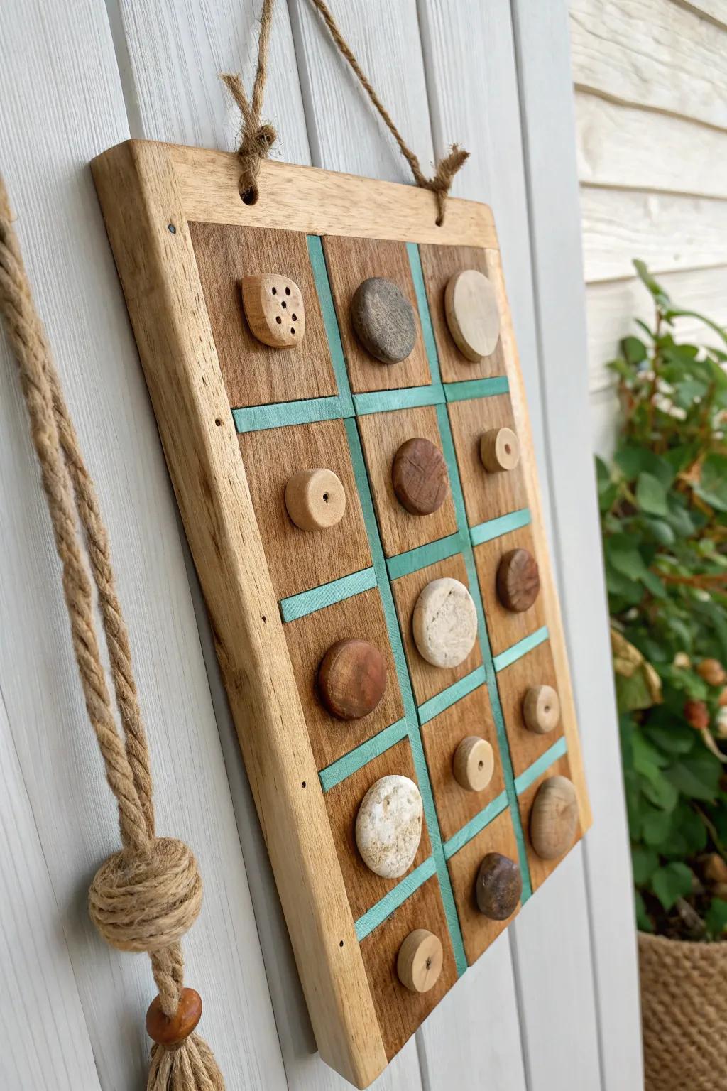 Touch the forest at home: bark, stone, and smooth wood textures on one beautiful board.