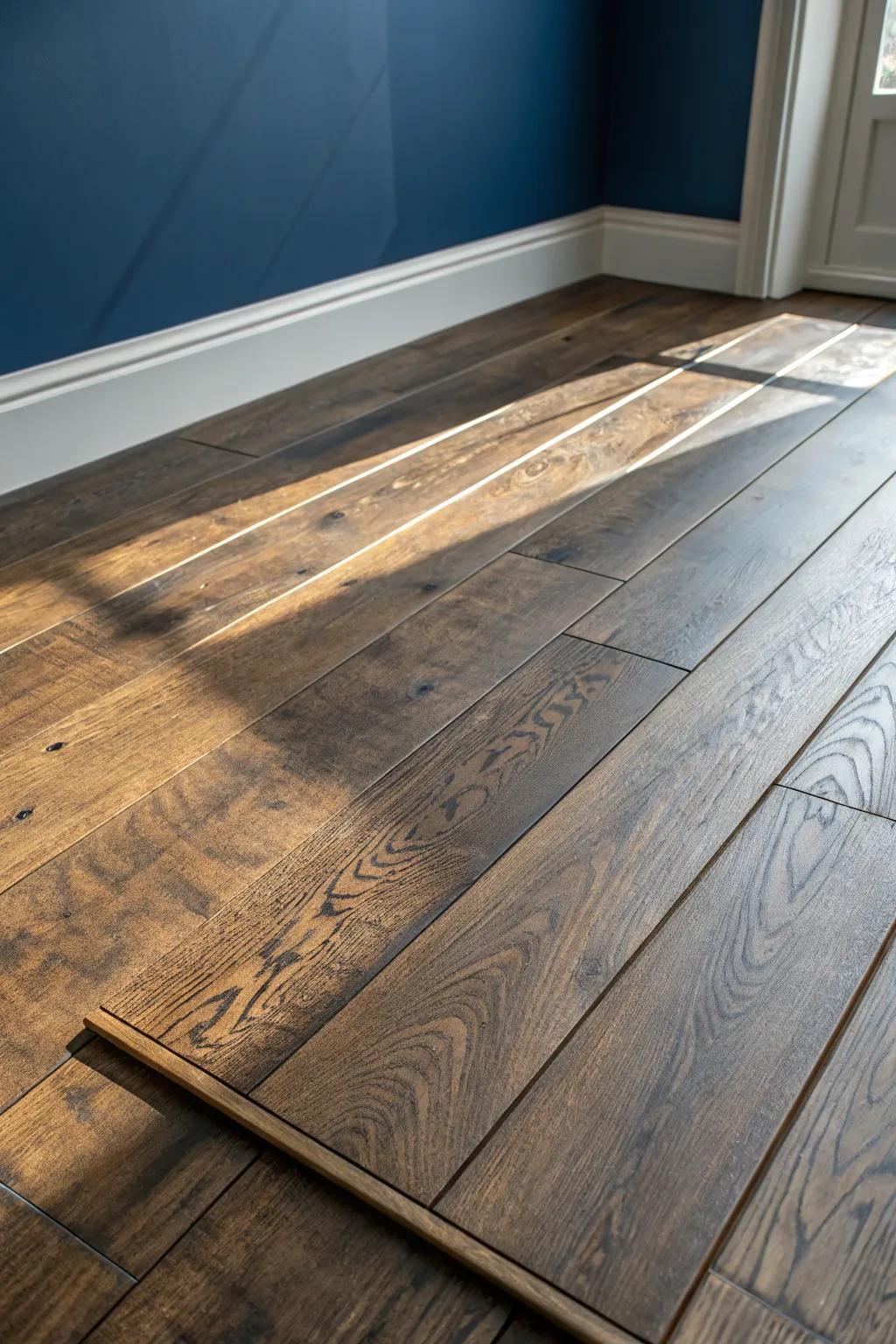 Olive-brown fumed oak stain that deepens the grain for an instant aged, pub-floor vibe.