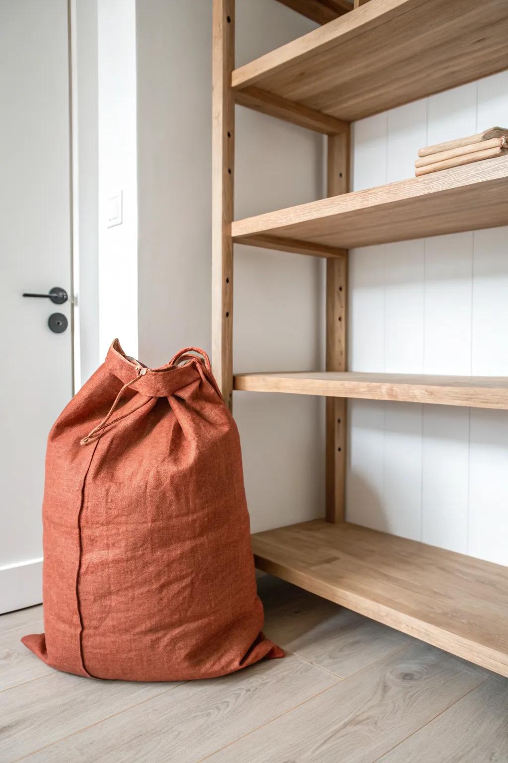 Leave a 16–18 inch floor gap so heavy pet-food bags slide in easily—no lifting, tidy shelves.
