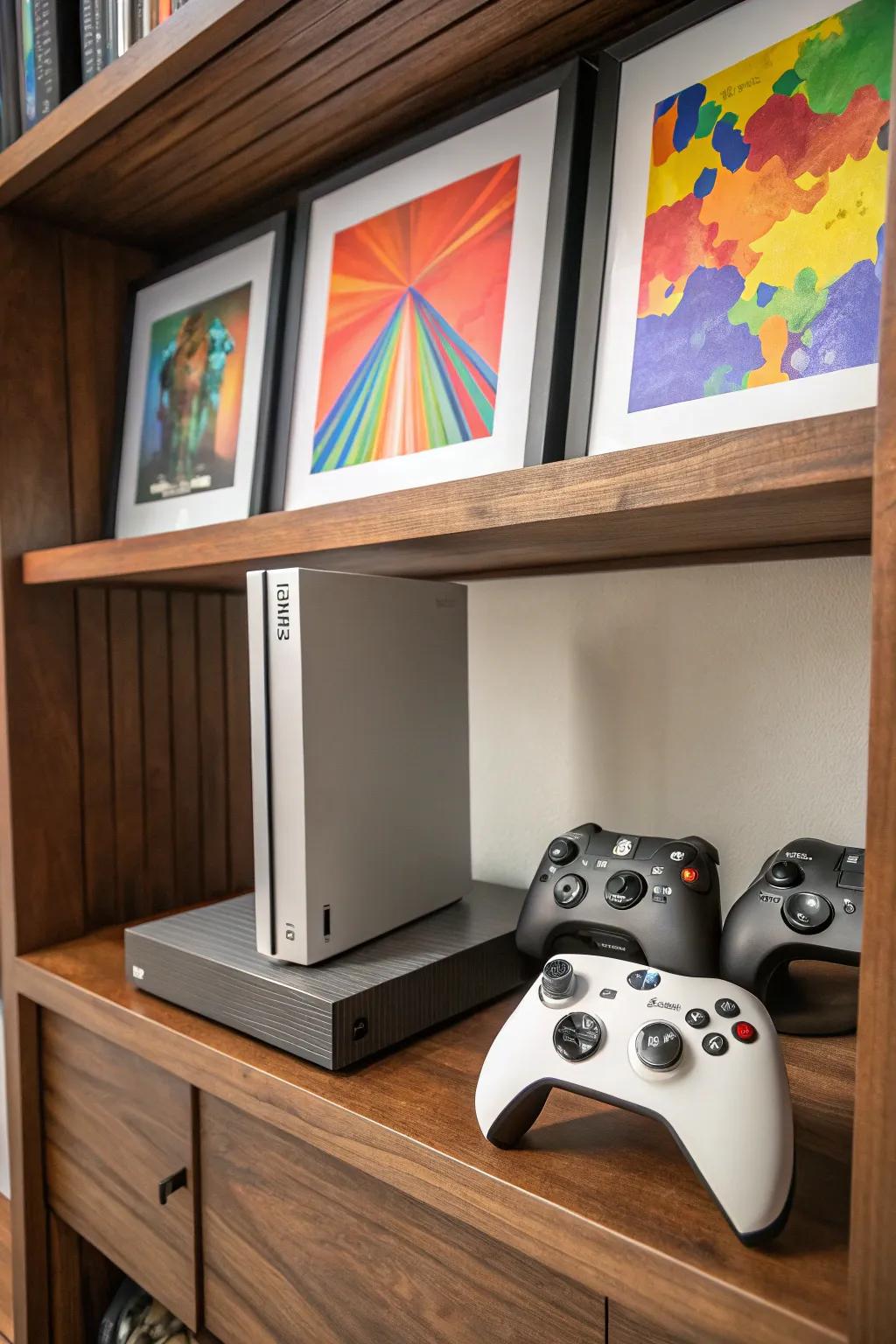 Elevate your gaming space with a fusion of technology and art. A perfect blend for the discerning eye.