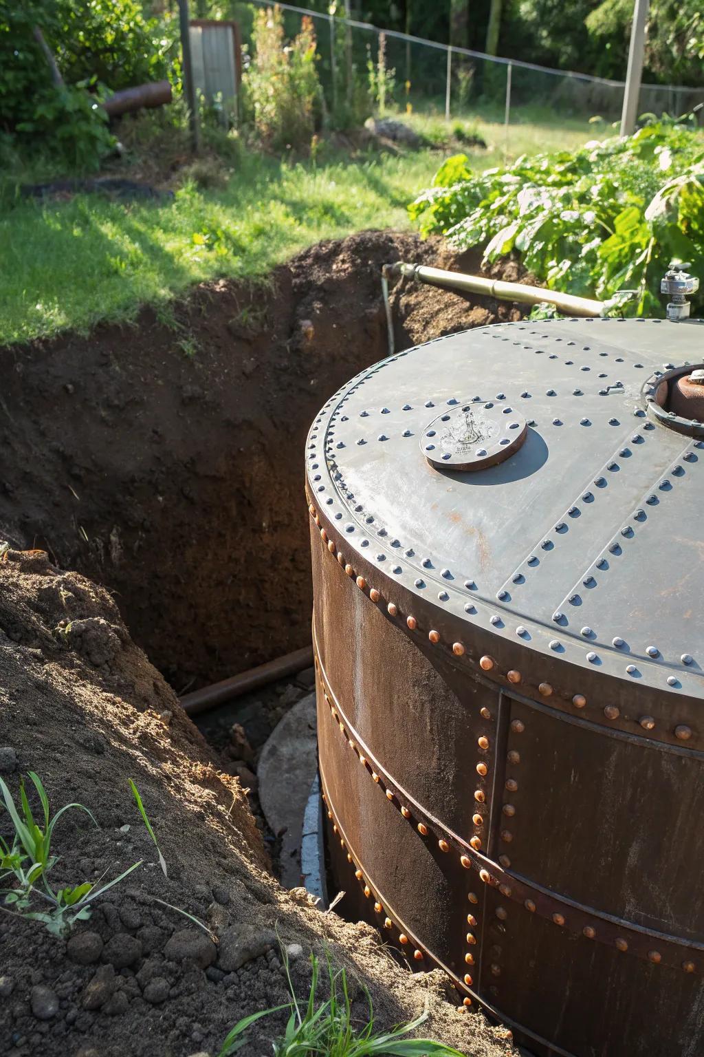 Master the art of water conservation with a beautifully crafted in-ground tank—where durability meets design.