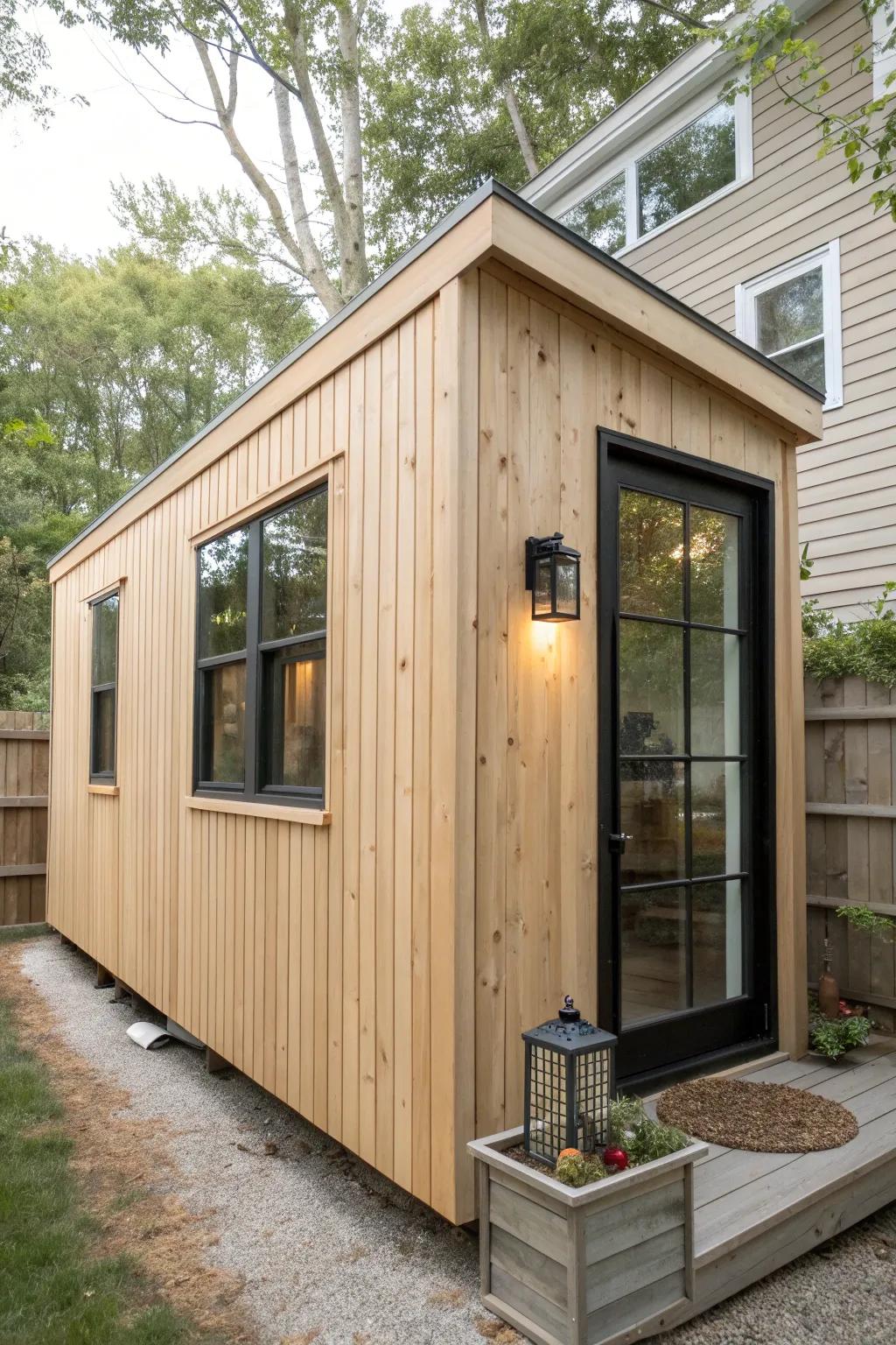 A tiny woodshop bump-out with a big window—bright, calm, and made for real projects.