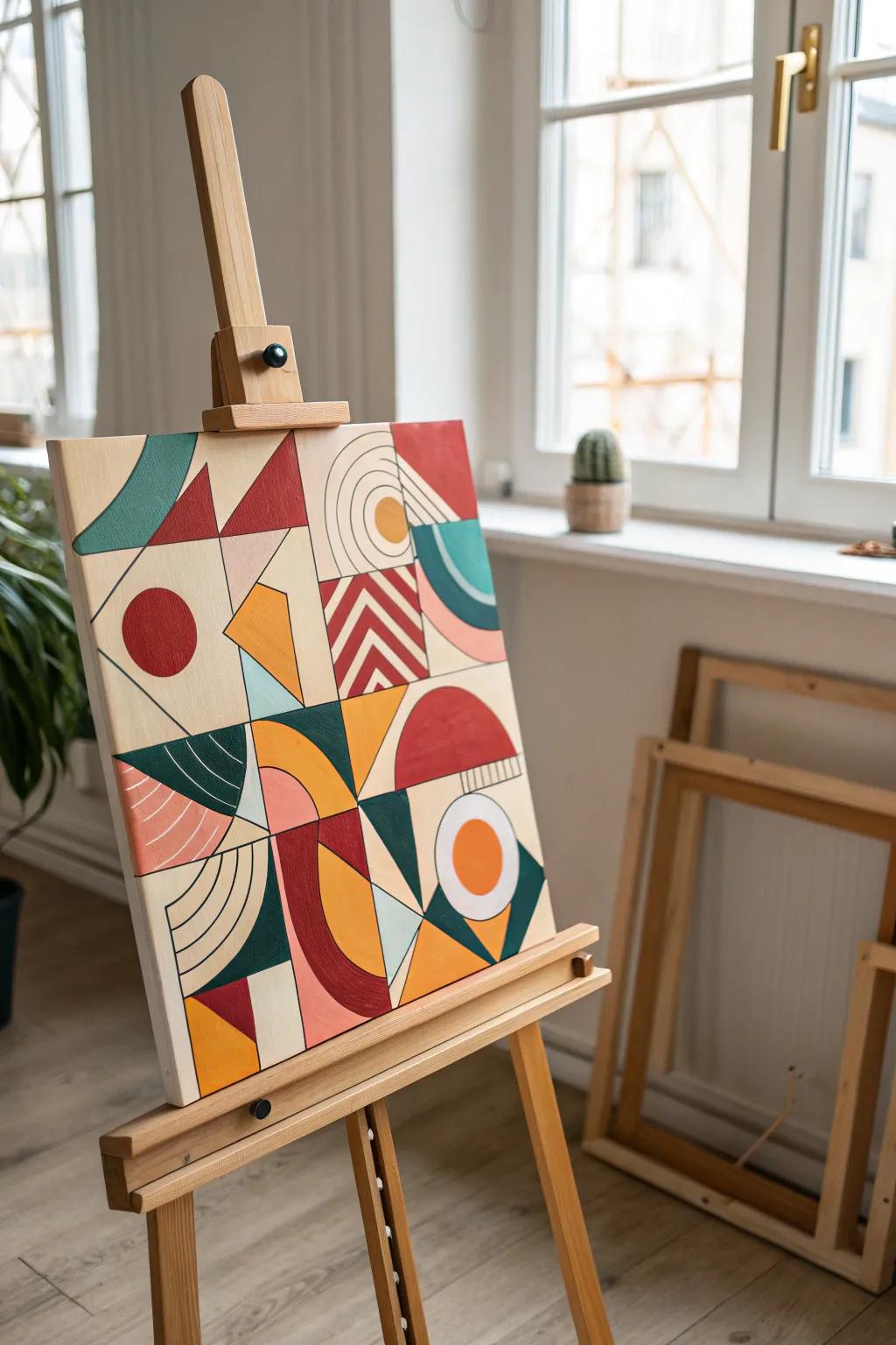 Discover the art of geometric abstraction - where structure meets chaos in perfect harmony.