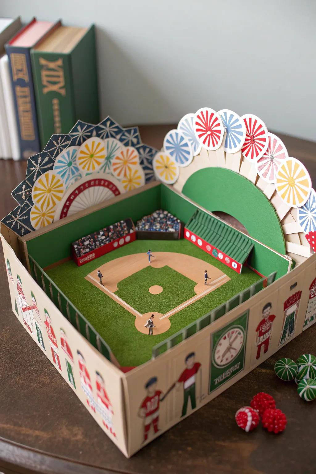 Bring the excitement of the game to your valentine box with handcrafted pop-up fans!
