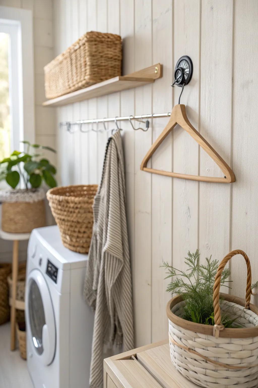 Elevate your laundry routine with minimalist charm and functional beauty.