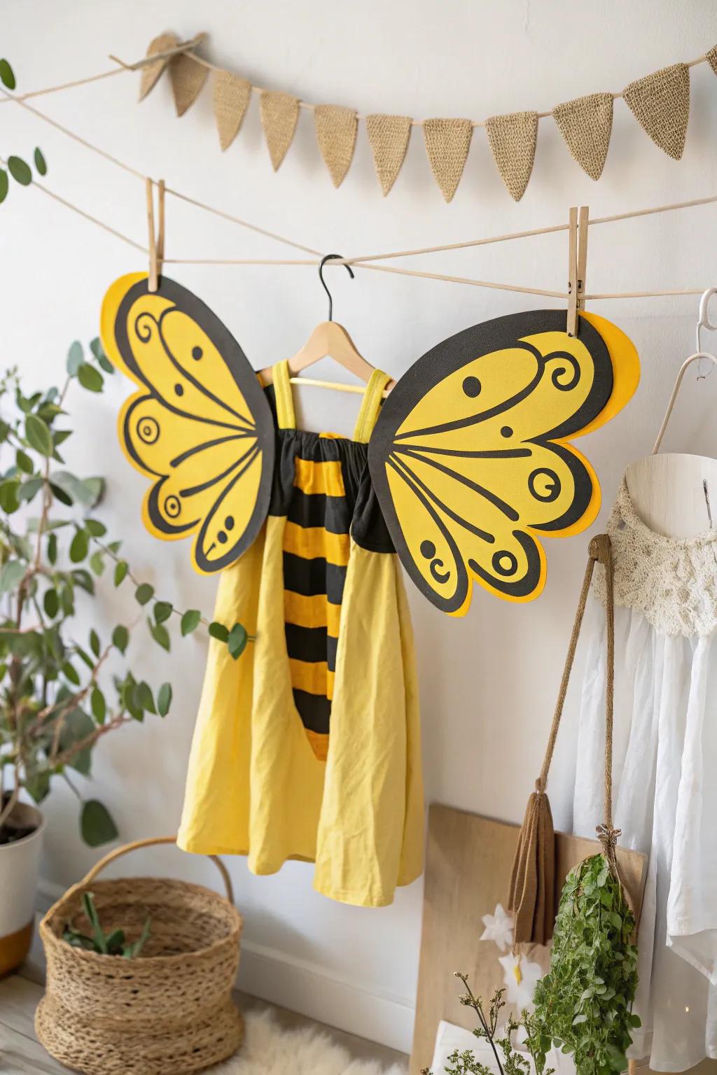 Transform imagination into reality with this charming DIY giant insect costume, perfect for little adventurers this Halloween!