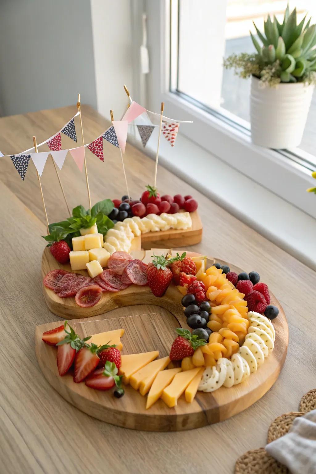 Elevate your gatherings with an artisanal number charcuterie board, where simplicity meets handcrafted beauty.